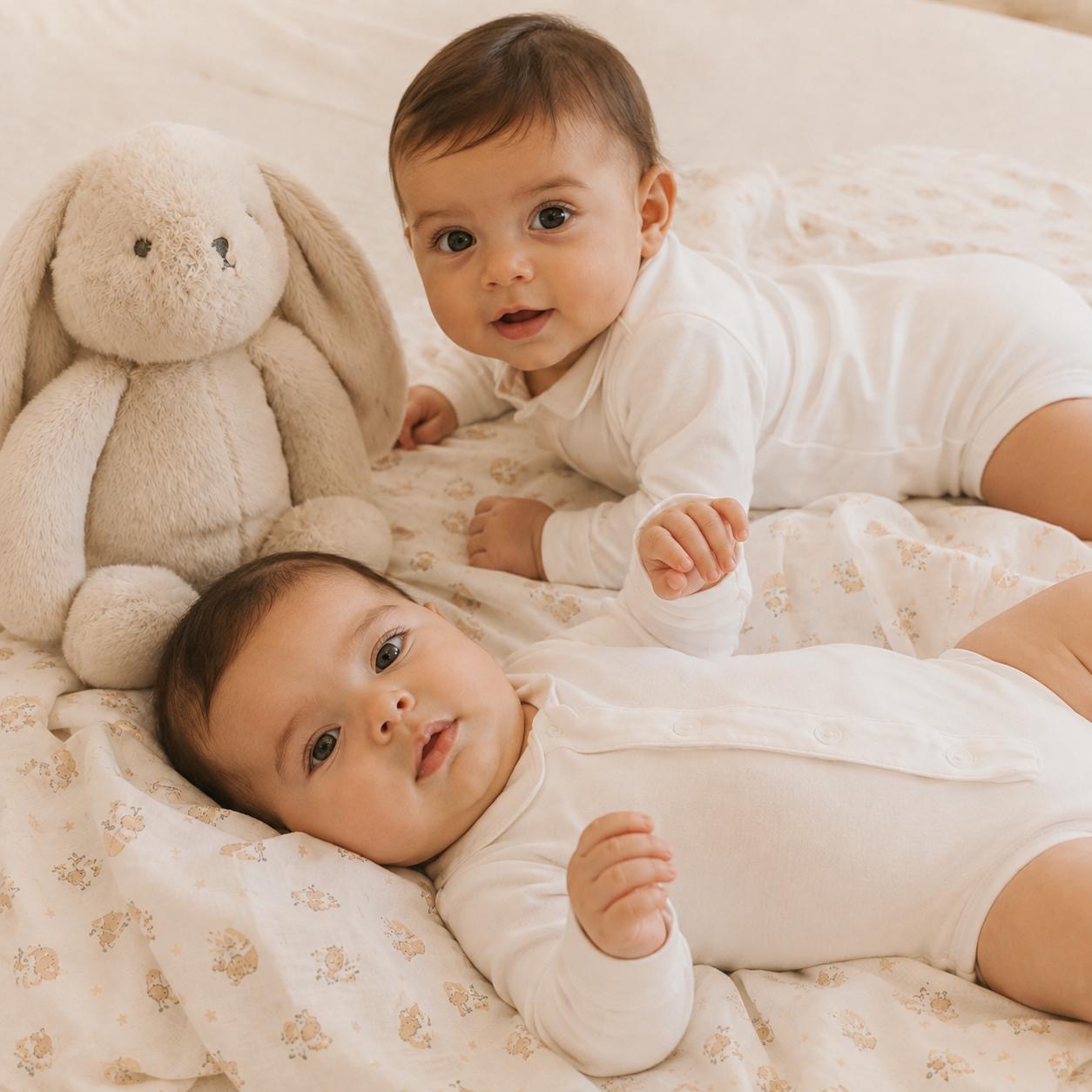Mussola Neonato Unisex in Bamboo e Cotone