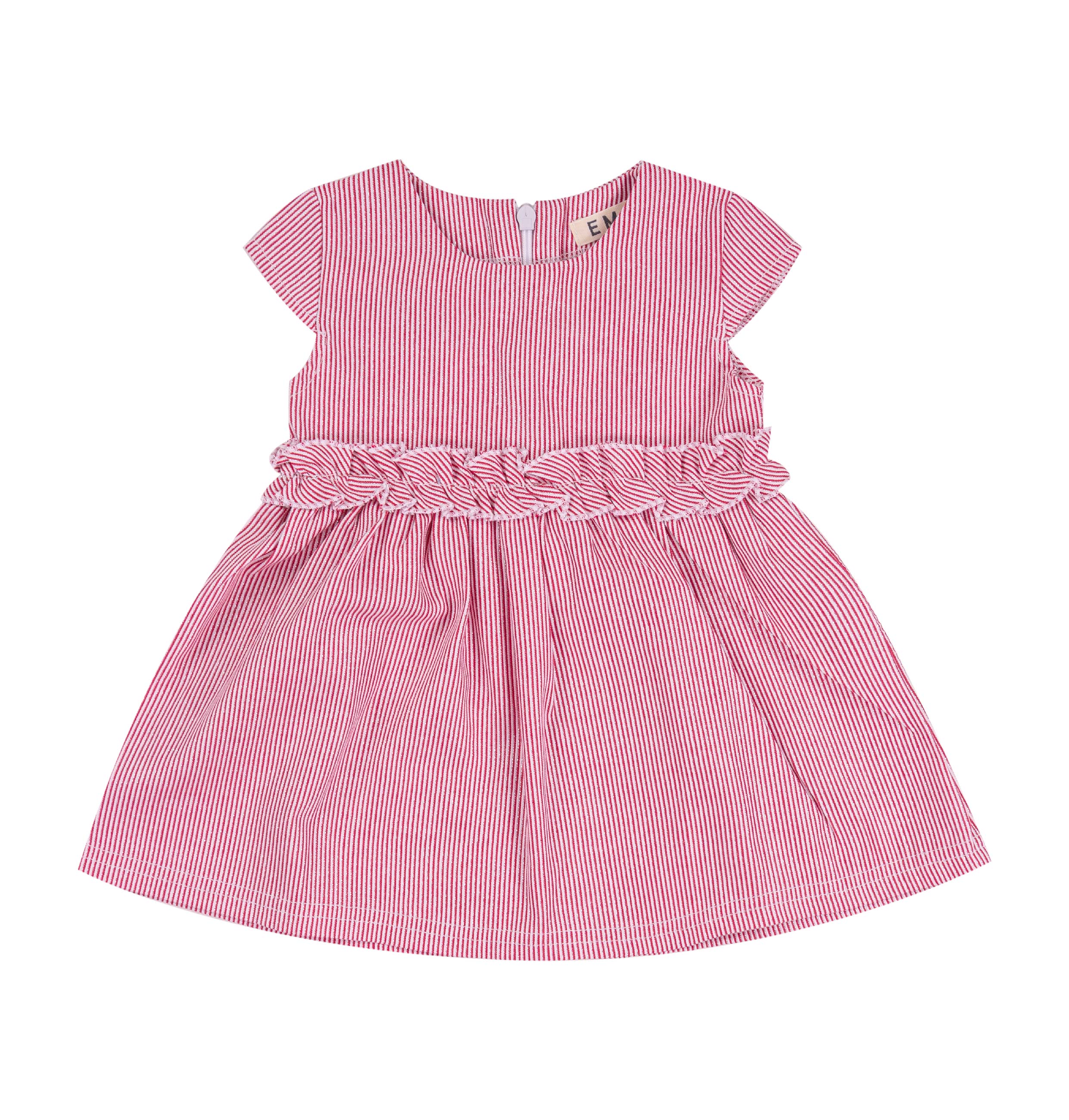 Vestito Bimba EMC a Righe Rosse e Bianche