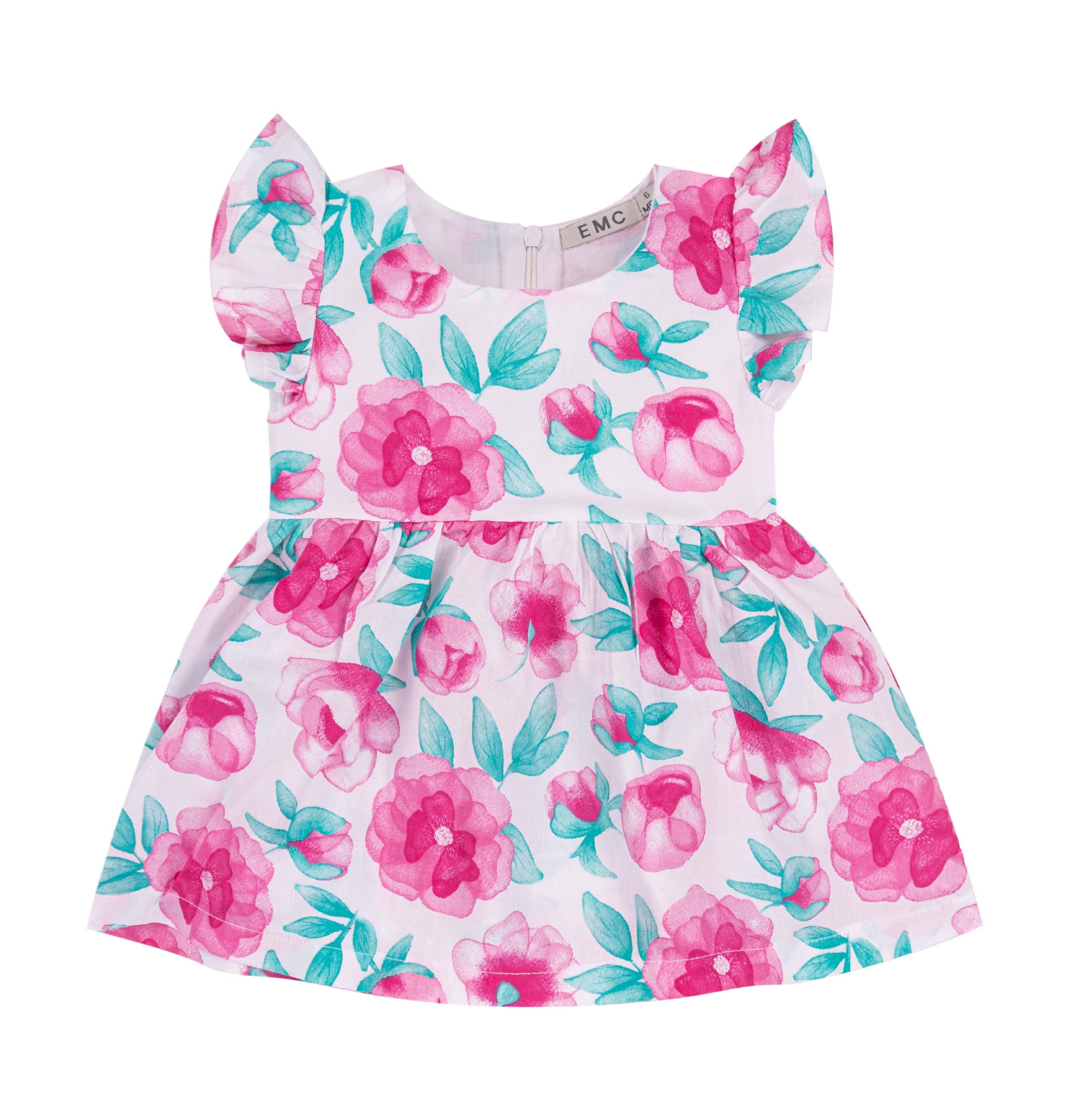 Vestito Bimba EMC Stampa Floreale | Volant e Fiori Rosa