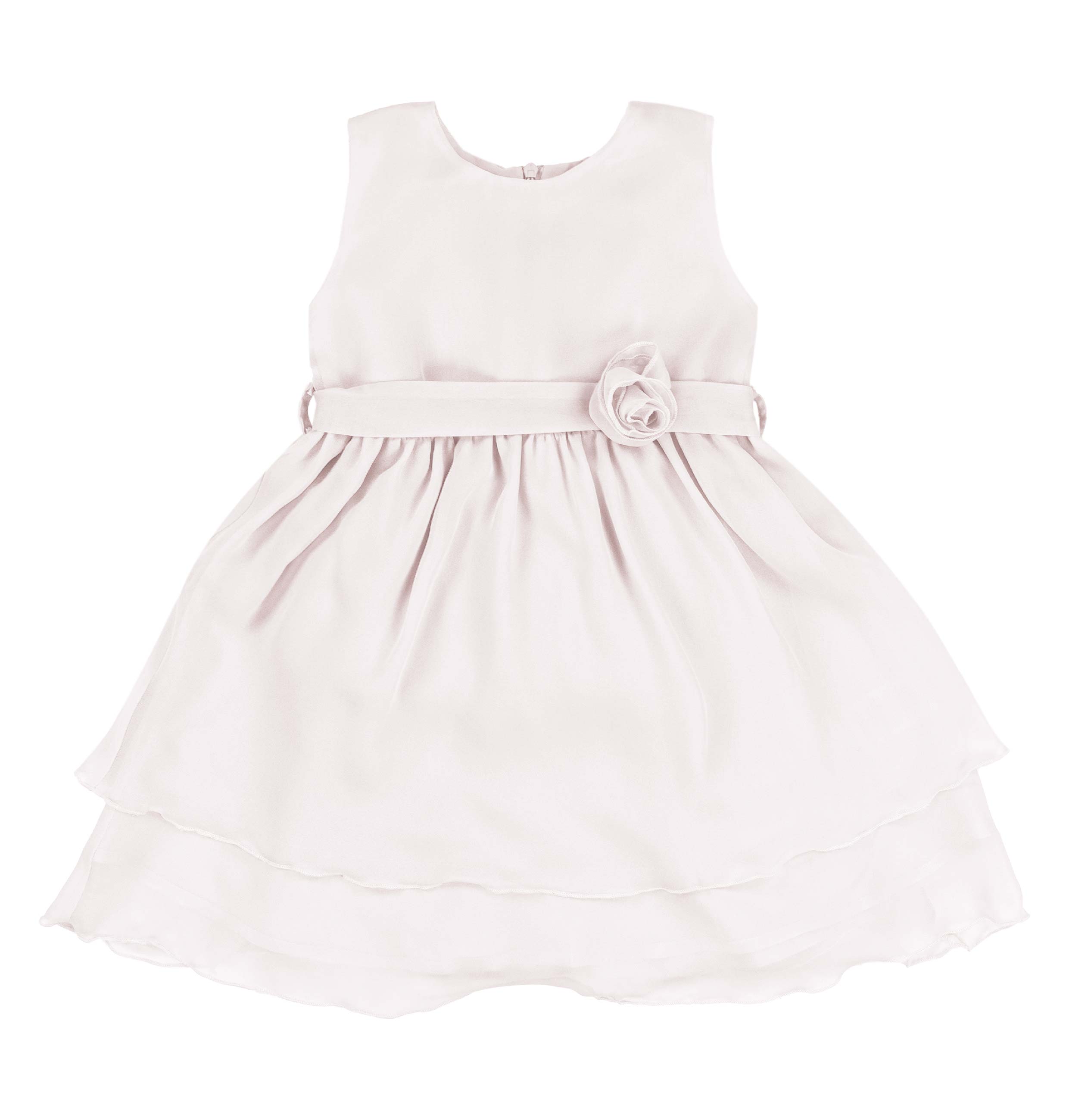 Vestito Cerimonia Bimba EMC | Balze in Cotone e Fiore in Vita