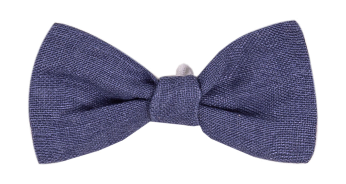 Papillon Bambino in 100% Lino Blu Denim