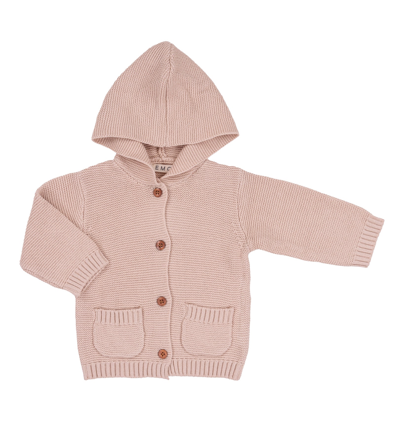 Giacchina Tricot Unisex 100% Cotone con Cappuccio e Bottoni