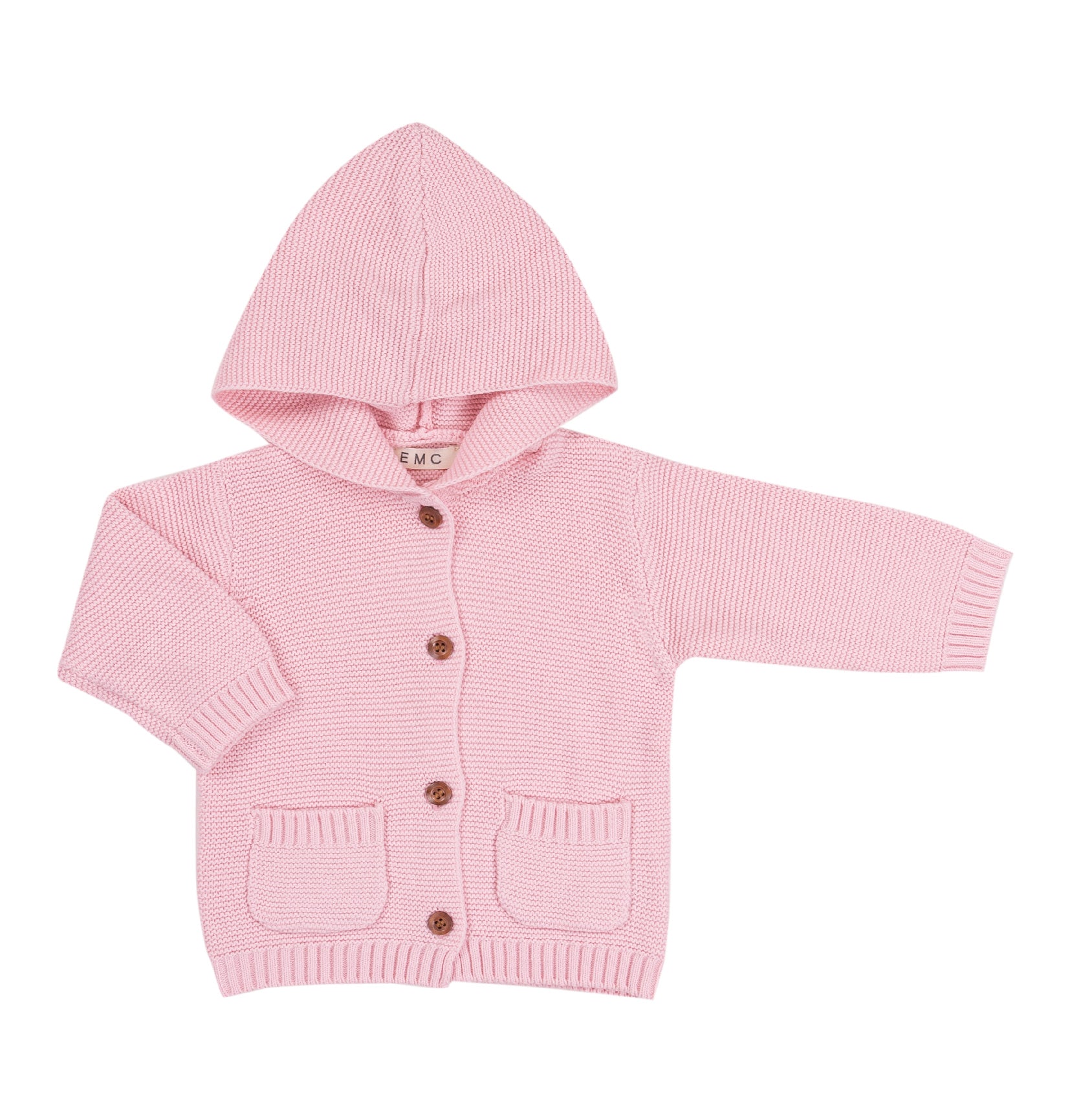 Giacchina Tricot Unisex 100% Cotone con Cappuccio e Bottoni