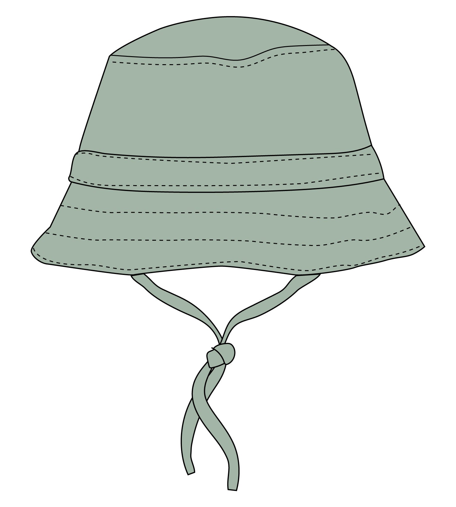 Cappello Pescatore Bimbo in 100% Cotone Blu con Laccetti