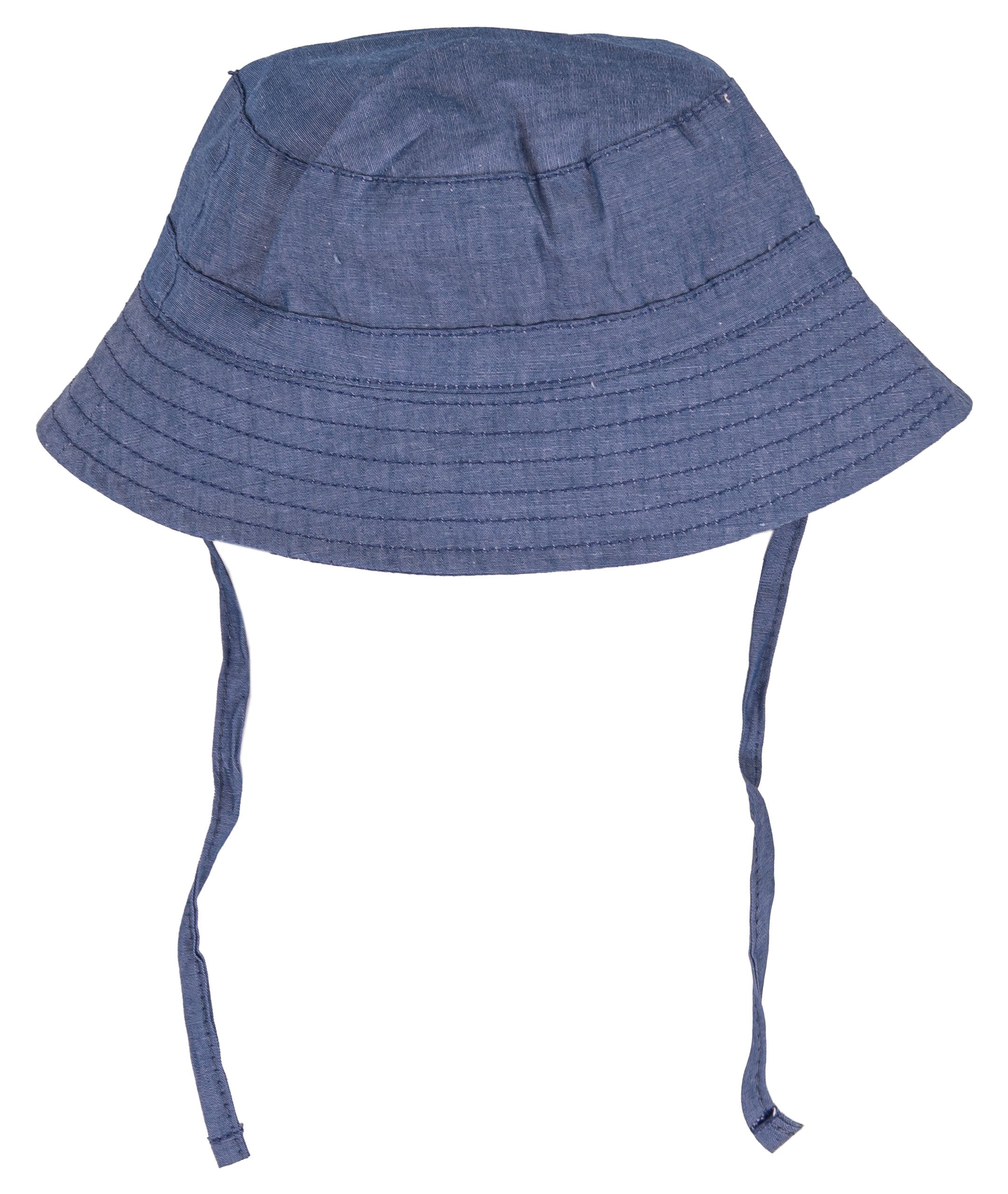 Cappello Pescatore Bimbo in 100% Cotone Blu con Laccetti