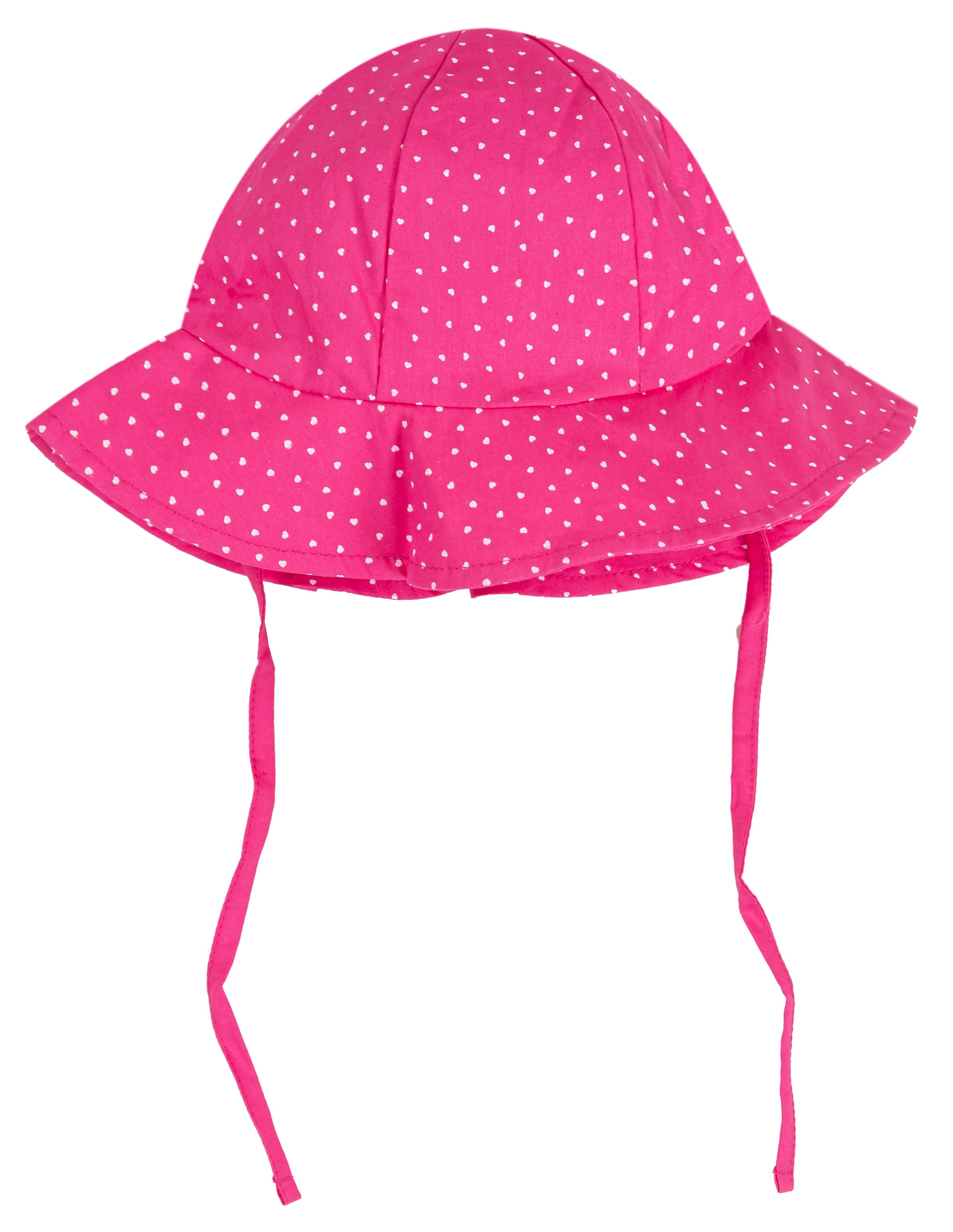 Cappello Pescatore Bimba in 100% Cotone Fucsia con Micro Cuori