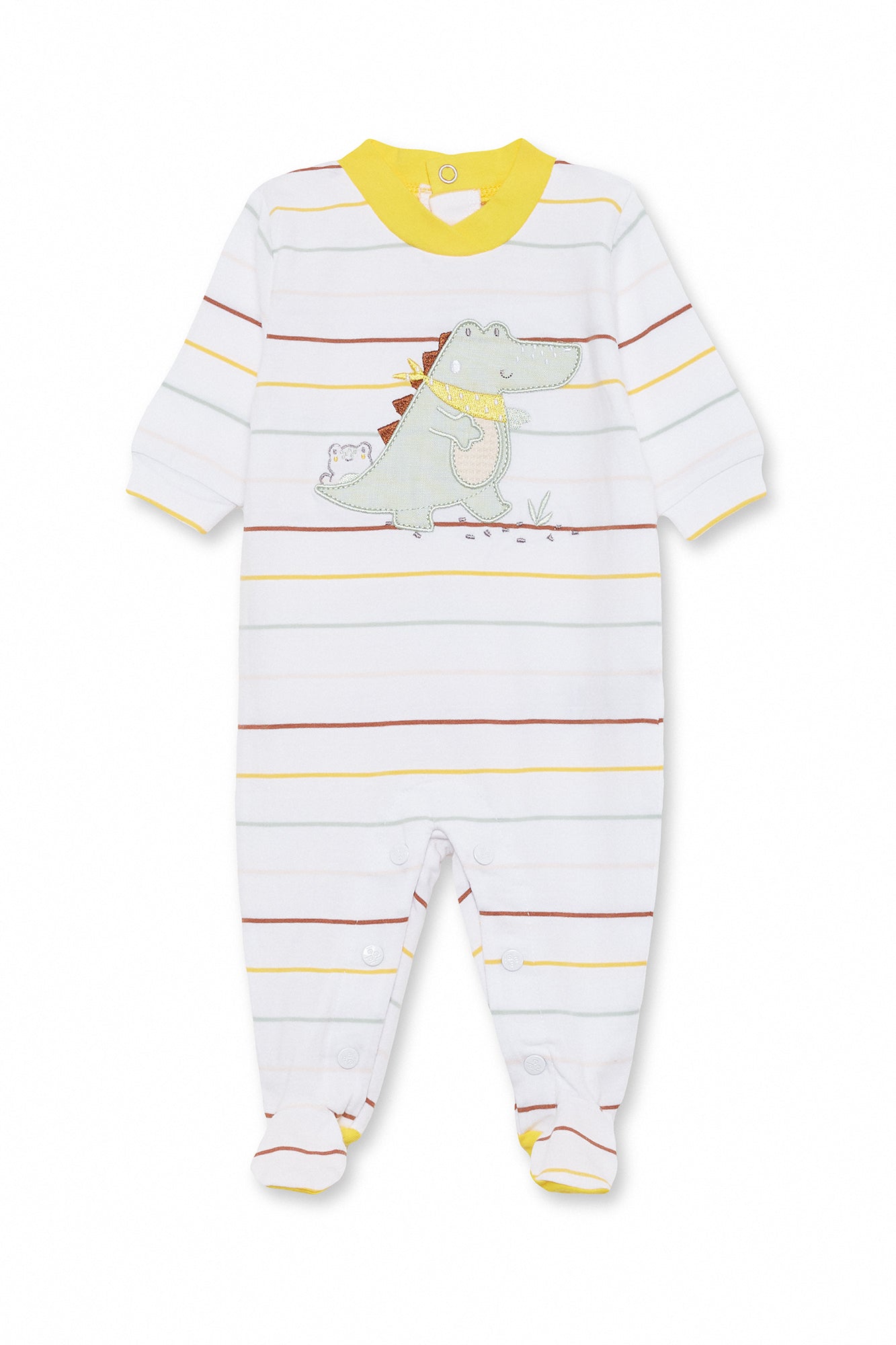 Tutina Neonato Unisex in Jersey di Cotone con Coccodrillo