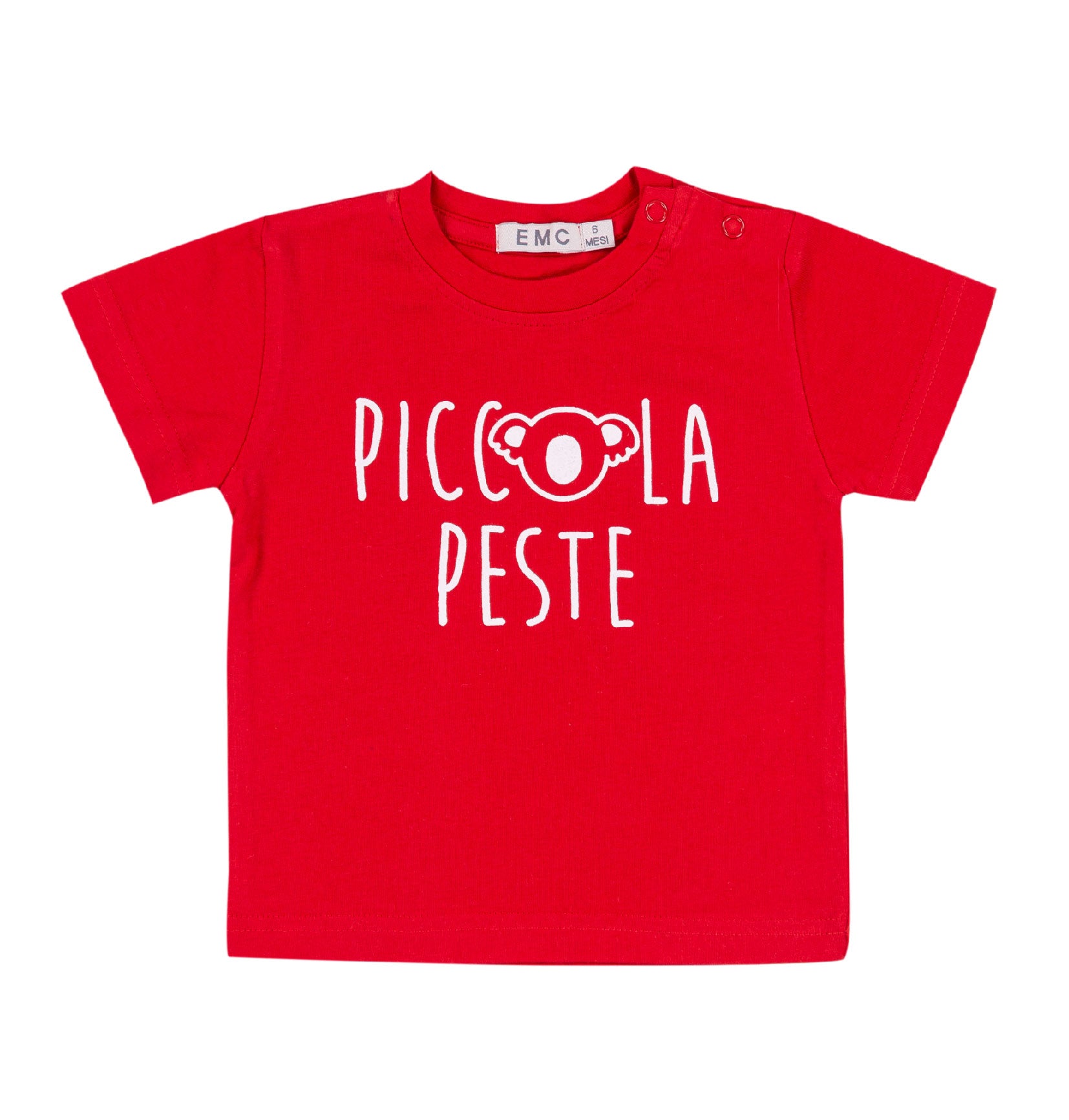 T-Shirt Bambino in Cotone Elasticizzato con Stampa Grafica