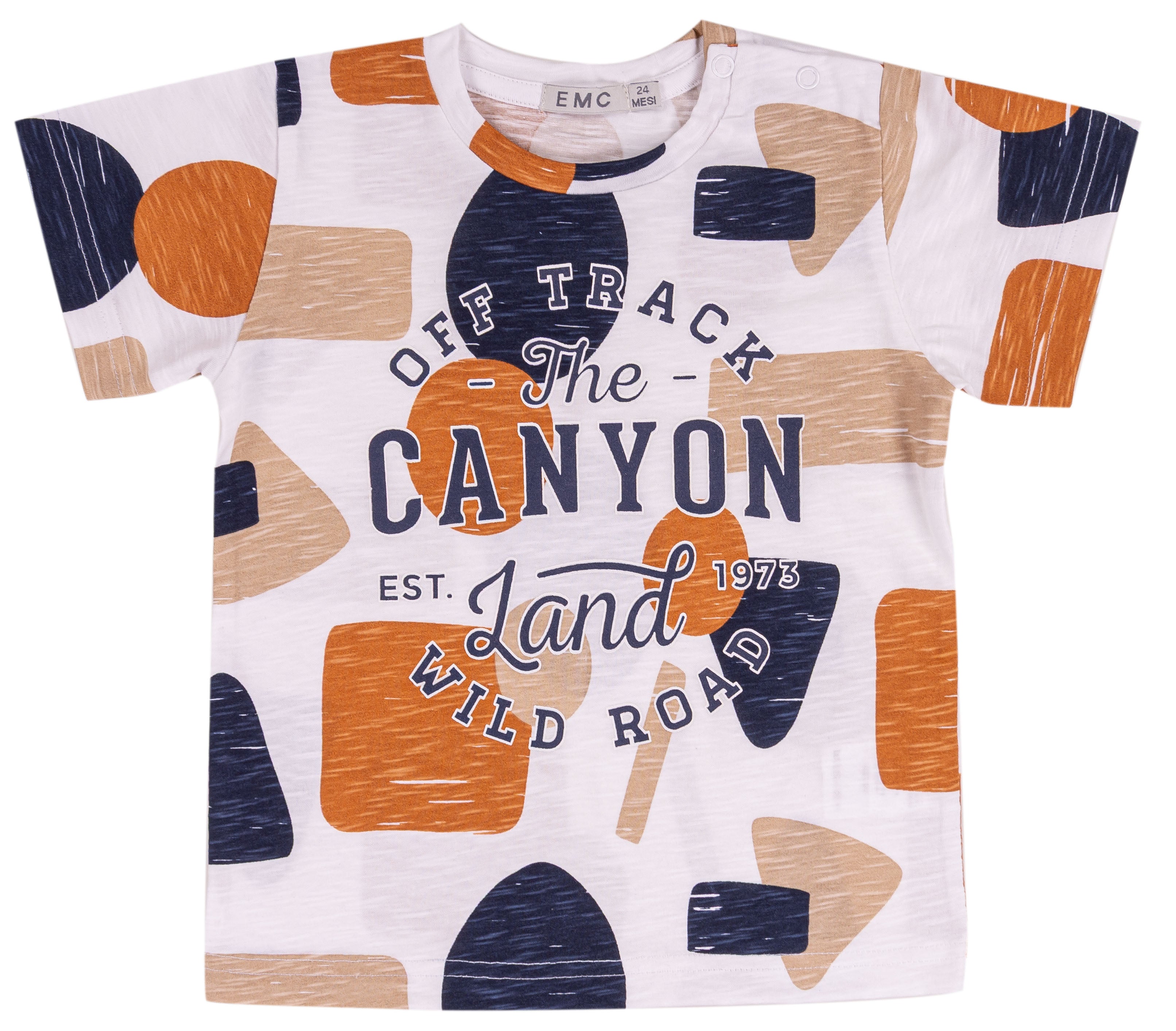 T-shirt Bambino in 100% Cotone Slub "The Canyon Land"