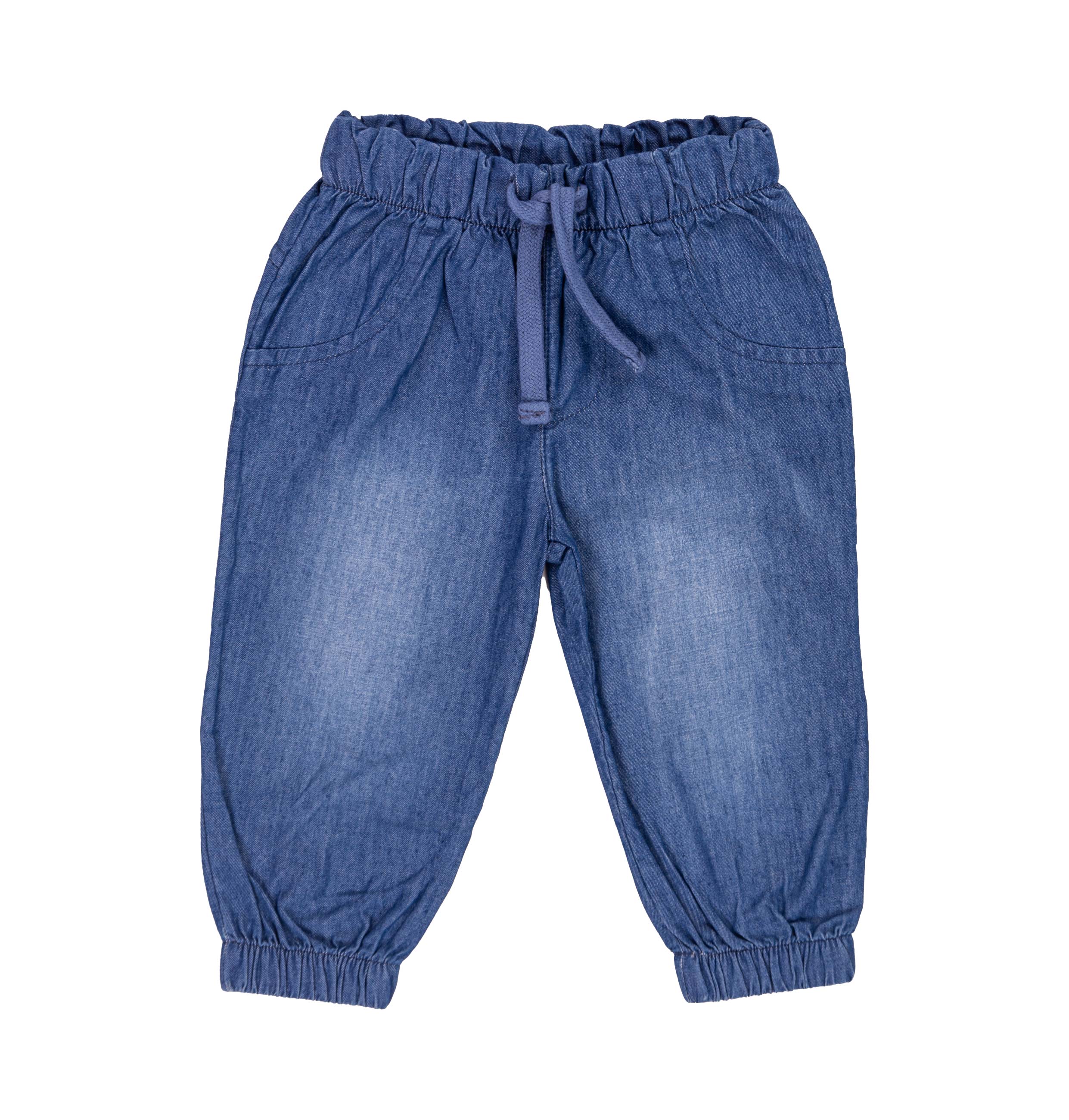 Pantalone Jogger Bambino EMC in 100% Cotone | Effetto Denim con Laccetto