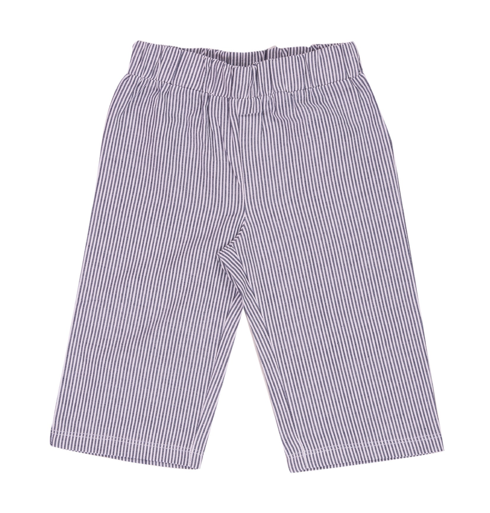 Pantalone Lungo Bambino a Righe in Misto Cotone