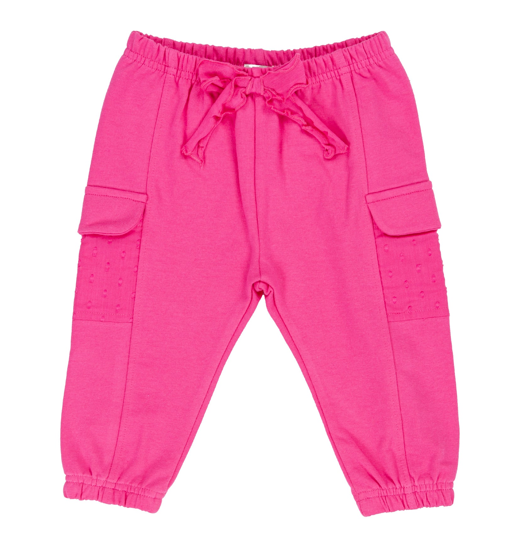 Pantalone Lungo Bambina in Cotone Elasticizzato con Fiocchetti