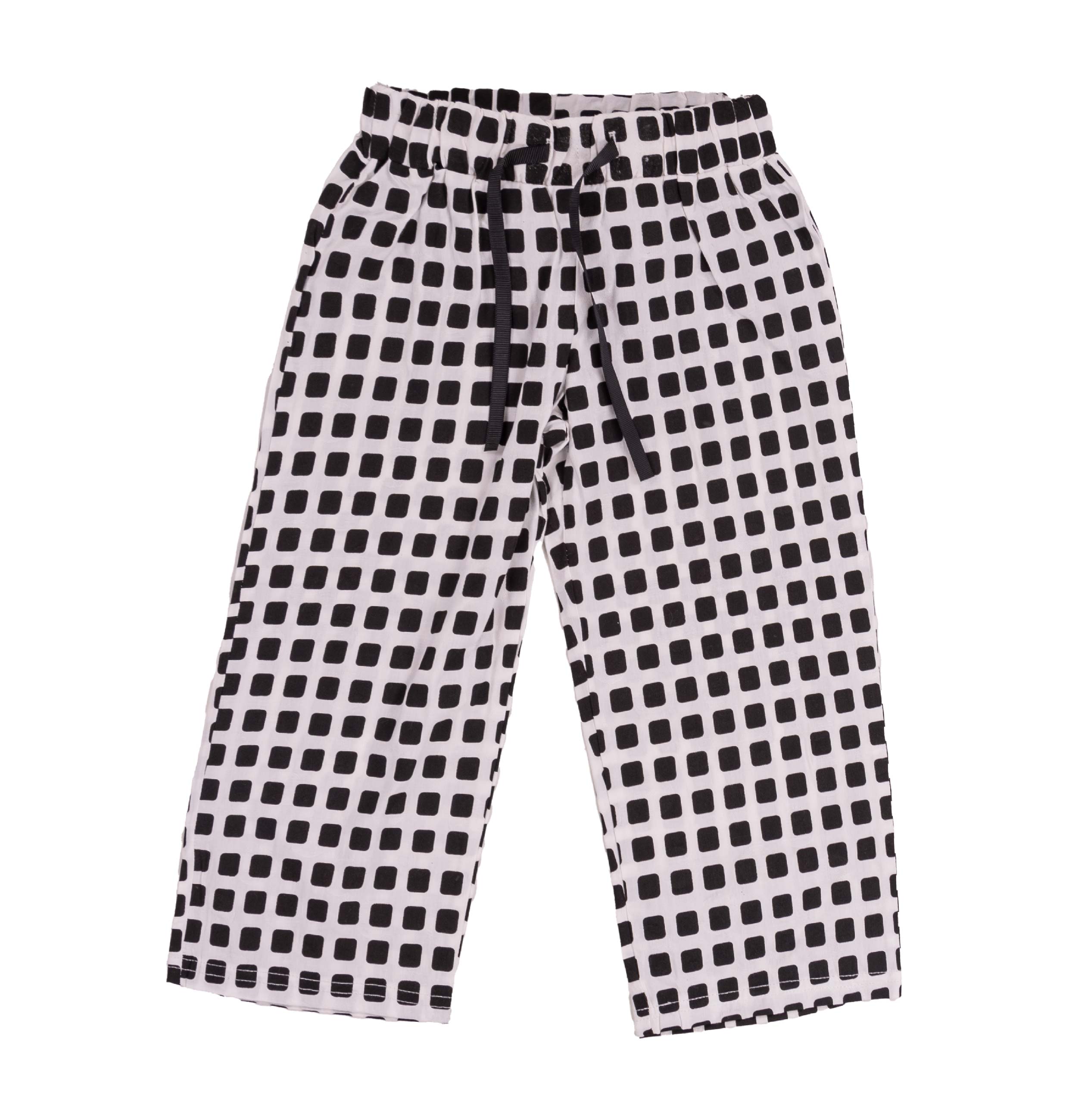 Pantalone Lungo Bambina in 100% Cotone Fantasia Geometrica