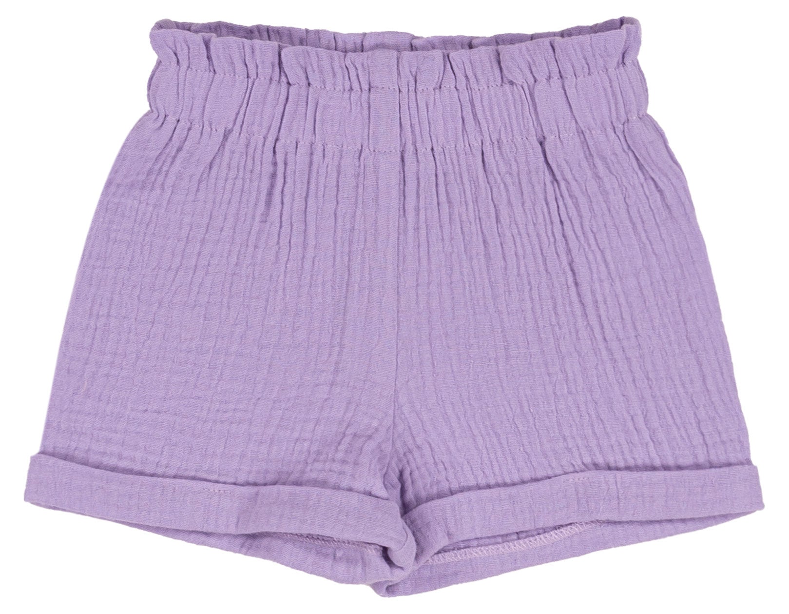 Pantaloncino Corto Bambina in 100% Cotone con Vita Arricciata