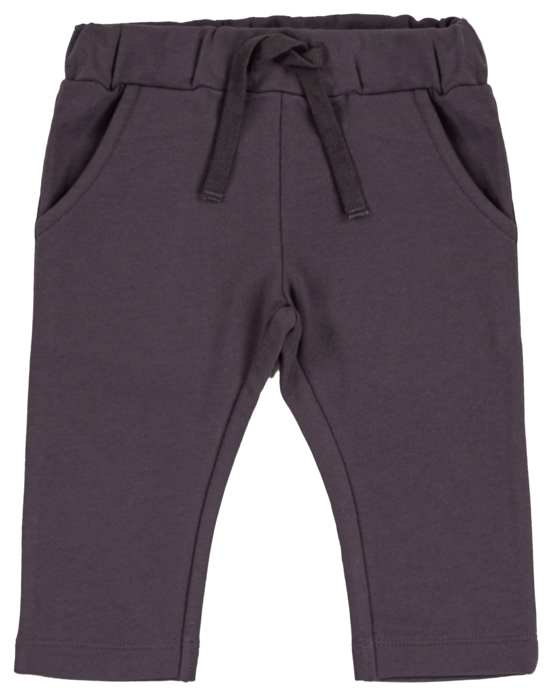 Pantalone Lungo Bambino Antracite in Felpa Leggera con Coulisse