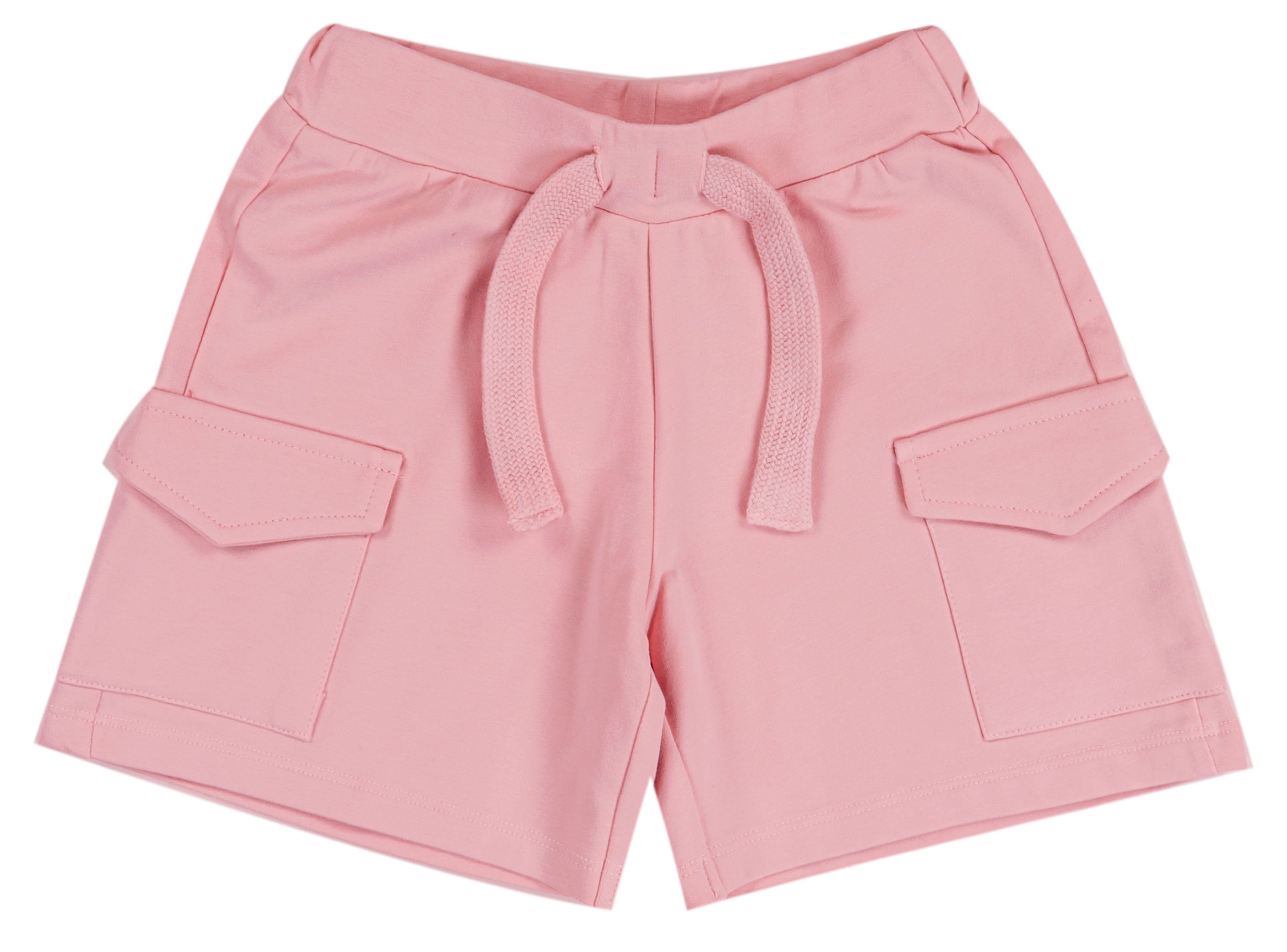 Pantalone Corto Bambina in Cotone Elasticizzato con Tasconi