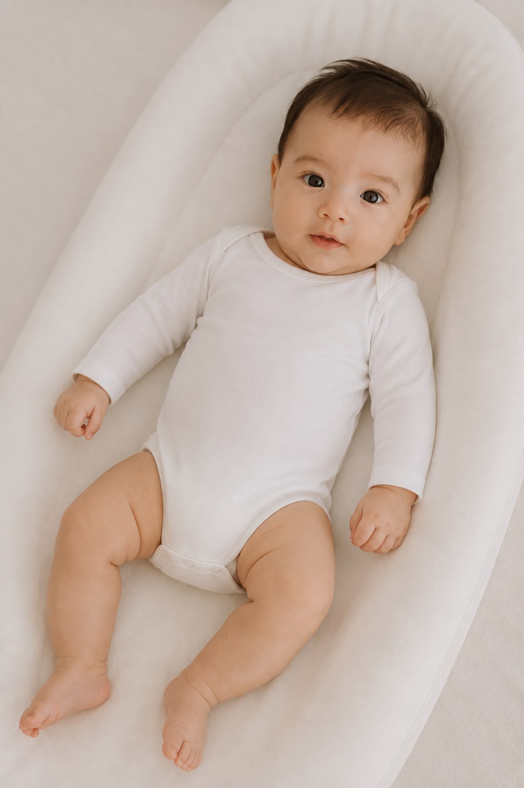 Set 6 Body Neonato Unisex Scollo Americano in Costina di Cotone Manica Lunga
