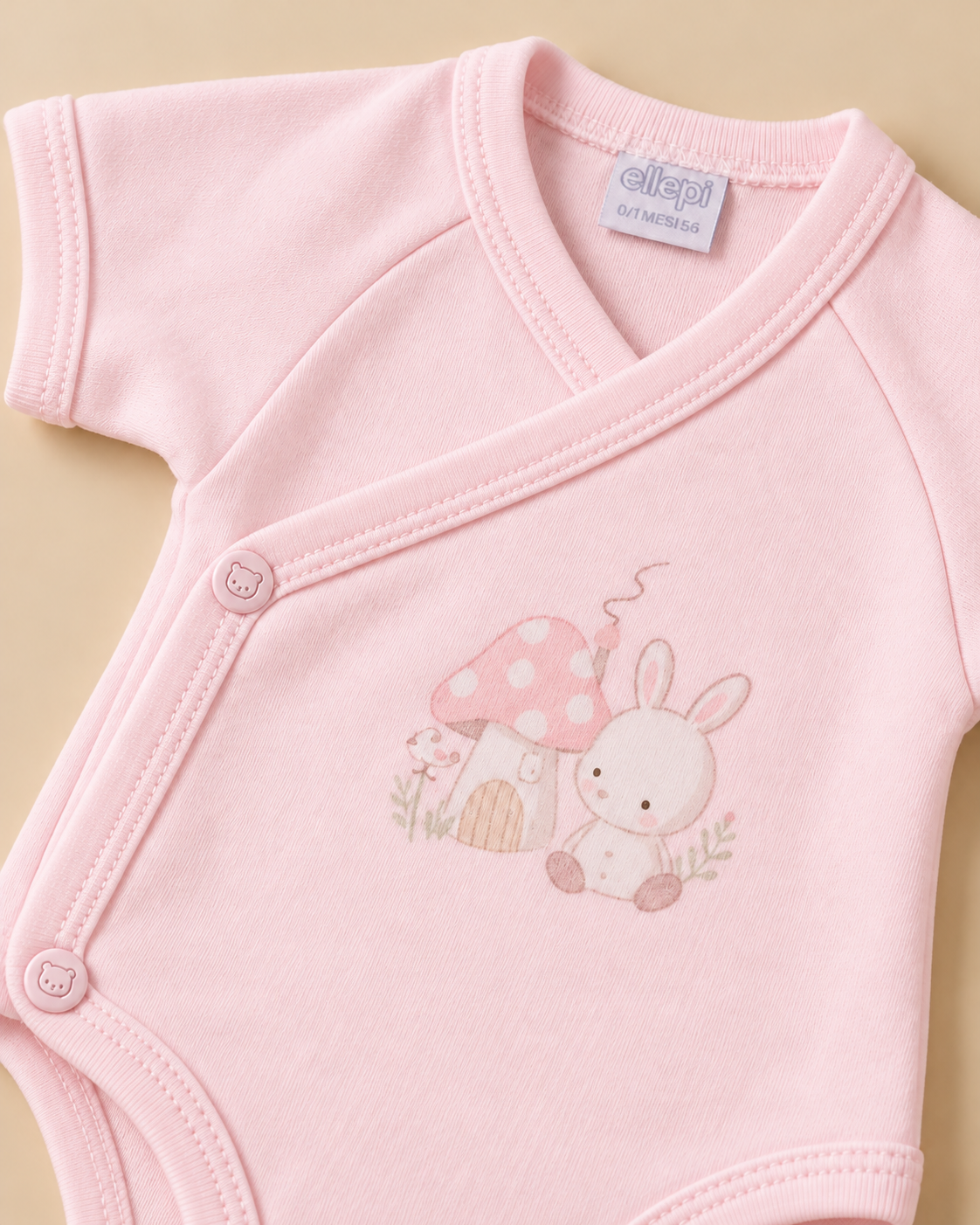 Set Body Neonato in Cotone a Manica Corta