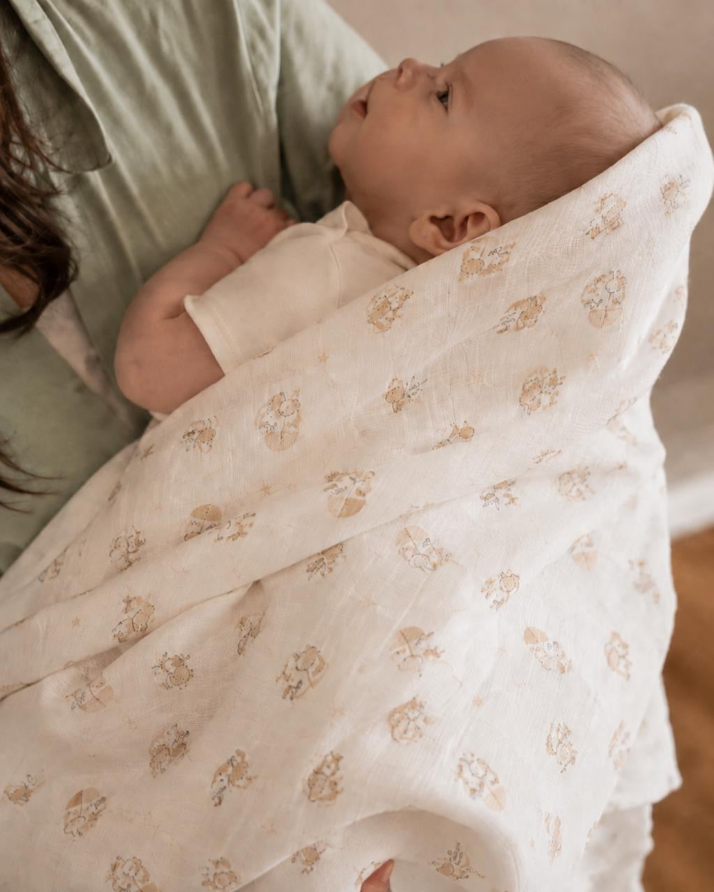 Mussola Neonato Unisex in Bamboo e Cotone