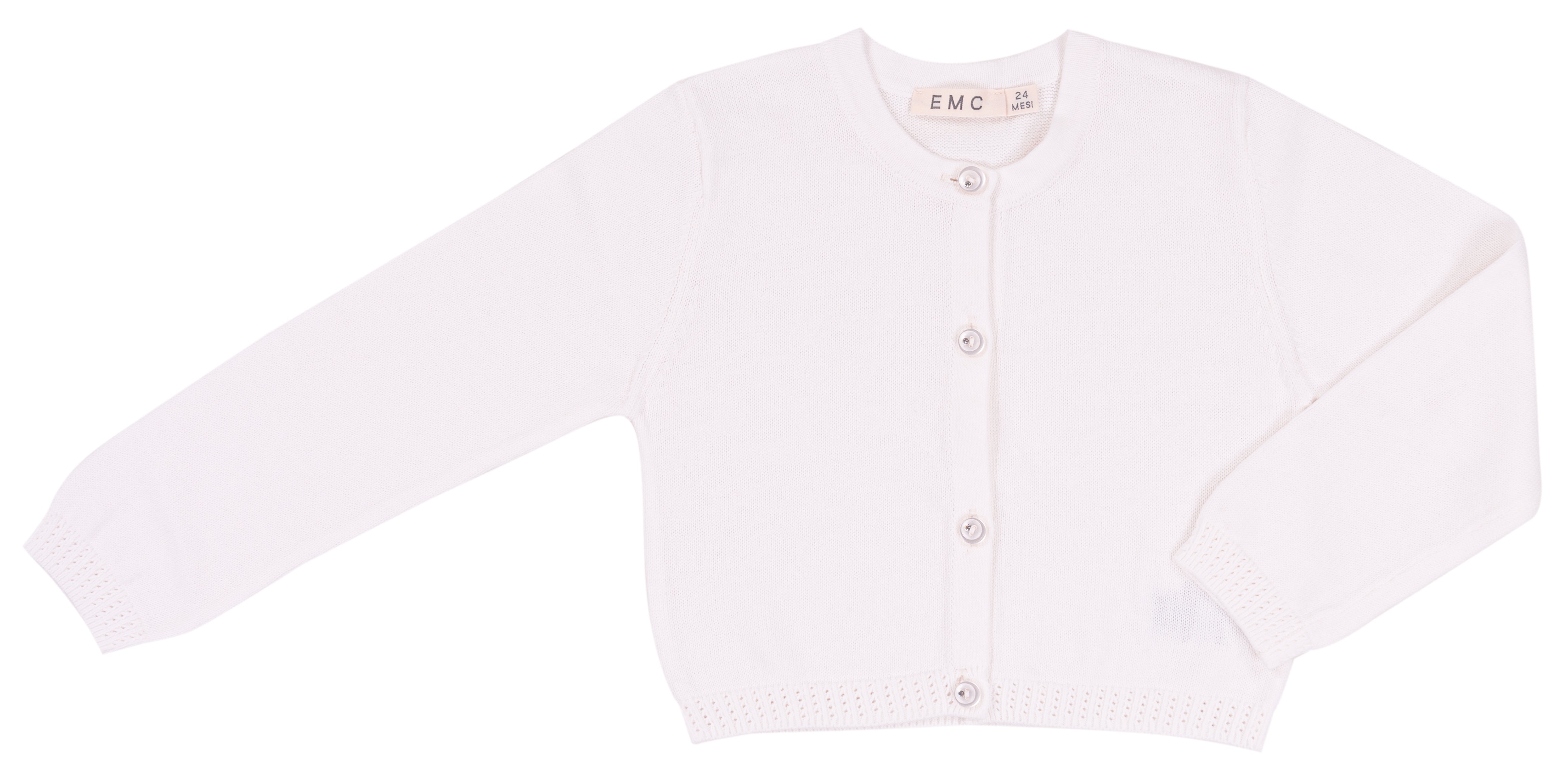 Cardigan Bimba EMC in Cotone | Maglia Girocollo con Bottoni