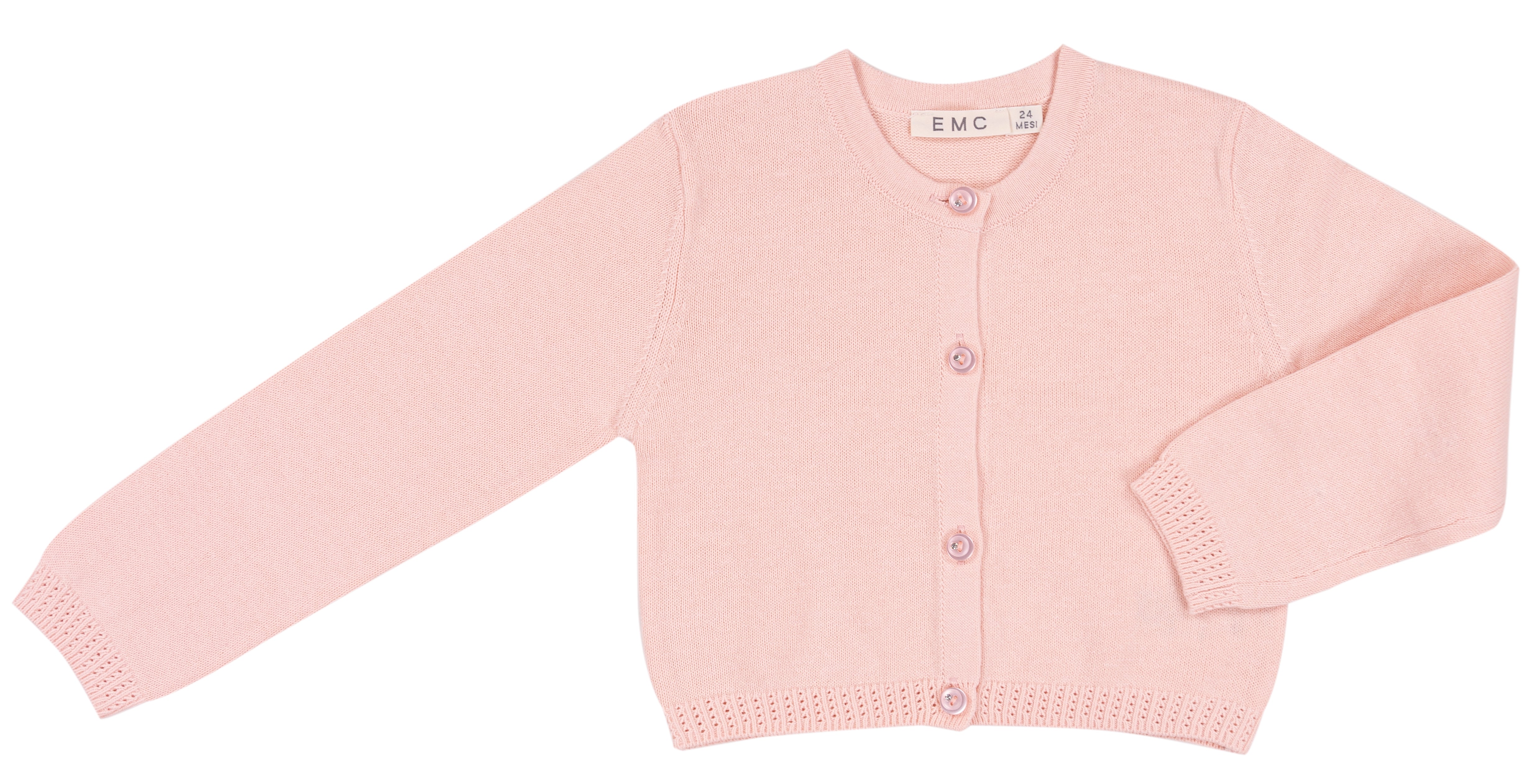 Cardigan Bimba EMC in Cotone | Maglia Girocollo con Bottoni
