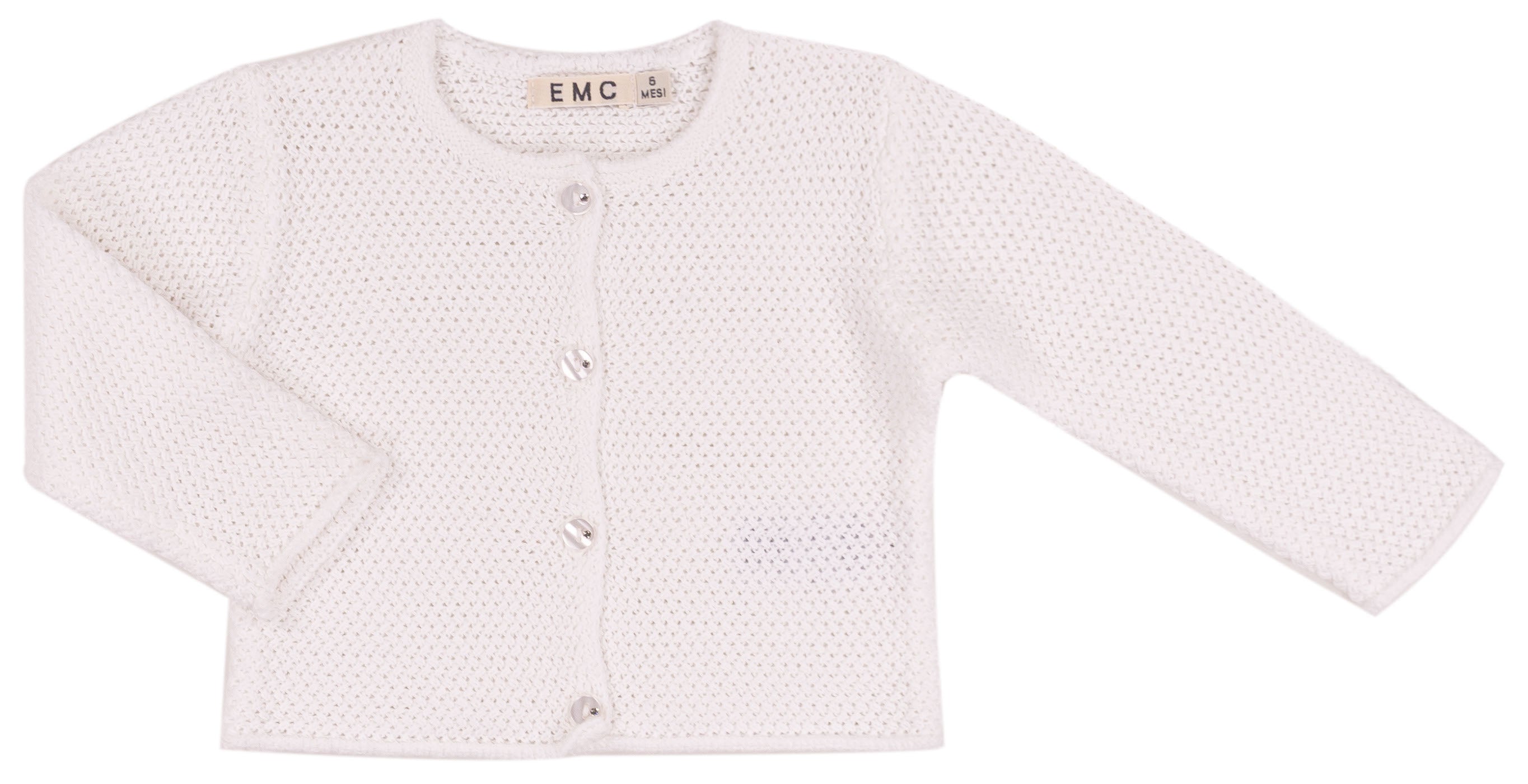 Cardigan Bambina Rosa in 100% Cotone con Lavorazione Traforata