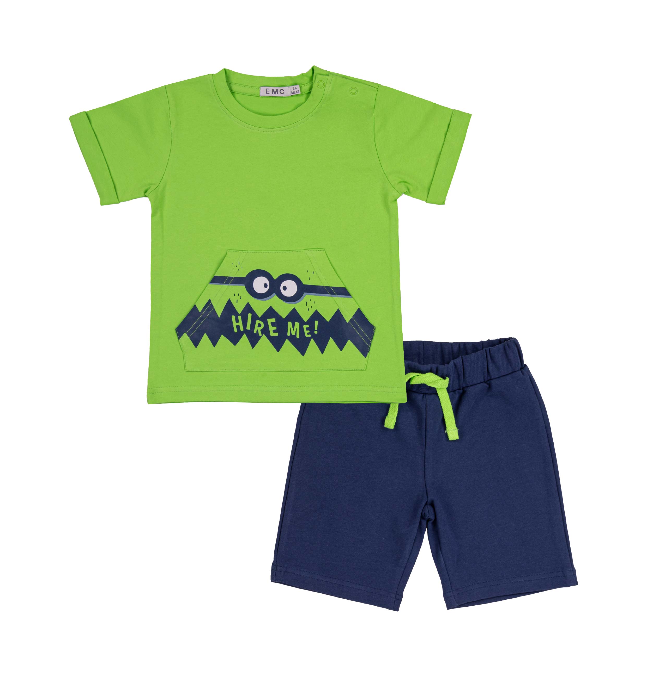 Completo Estivo Bimbo EMC | Jersey Stretch con Coulisse in Vita