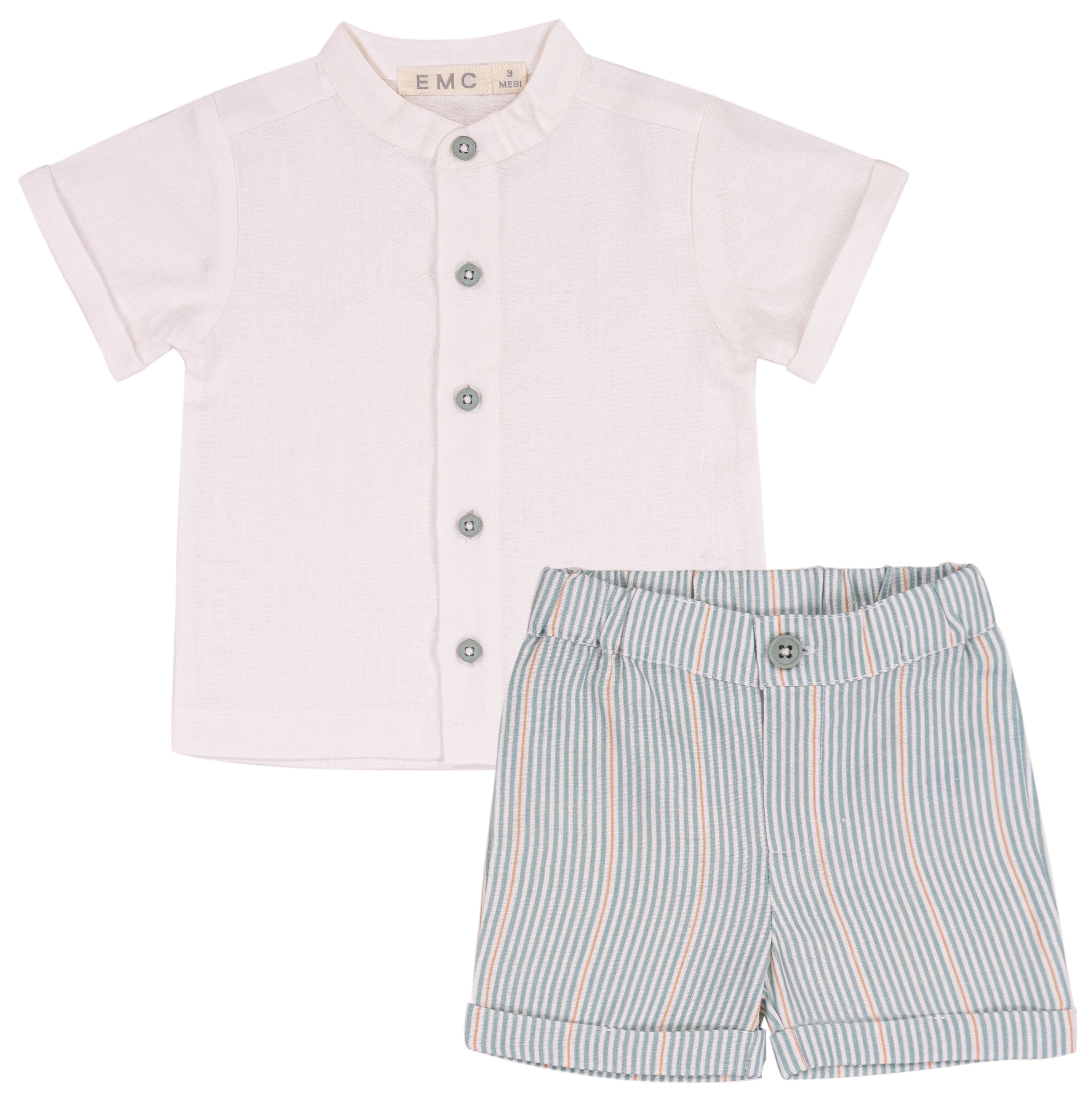 Completo Corto da Bambino in 100% Lino