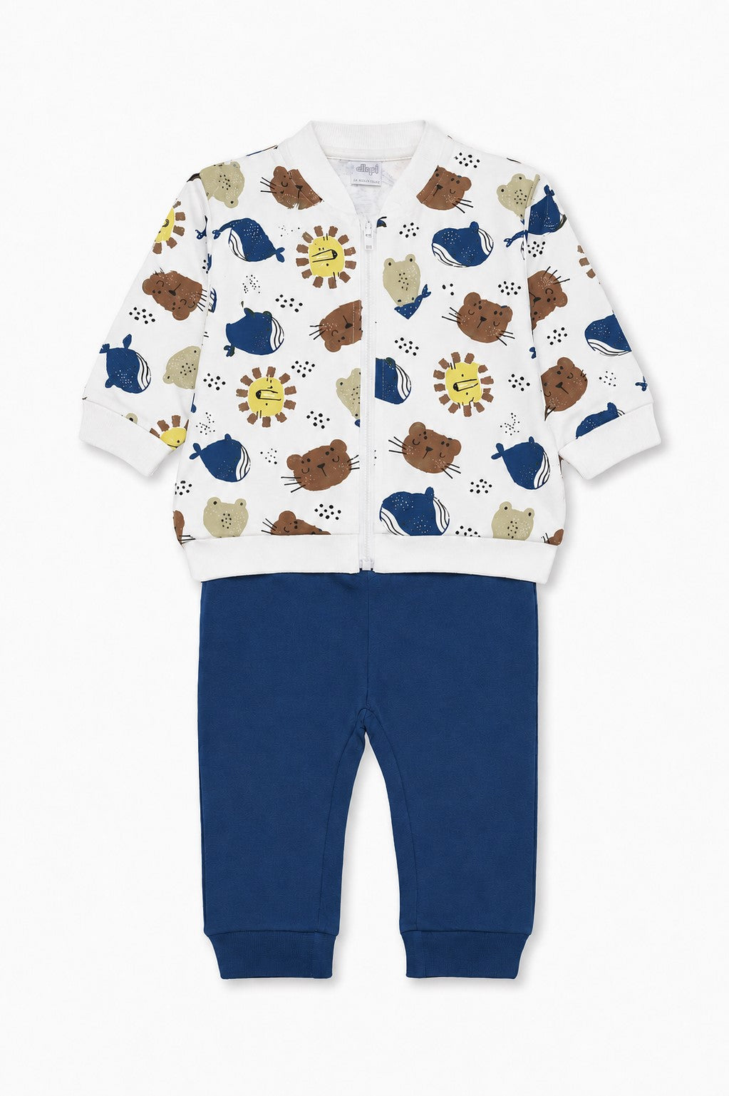 Completo Bambino in Felpa di Cotone con Zip