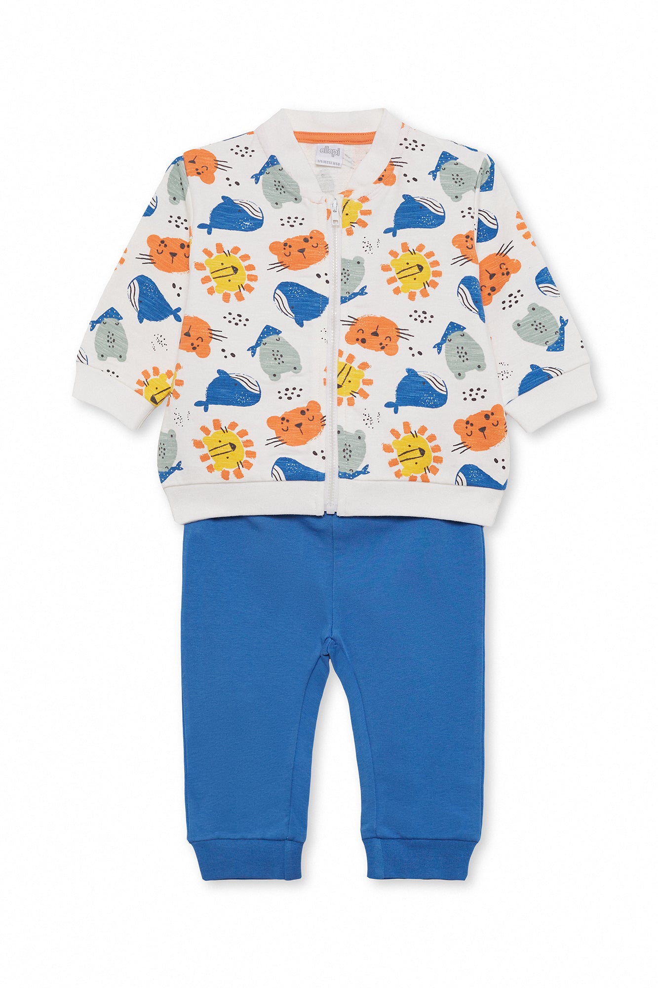 Completo Bambino in Felpa di Cotone con Zip