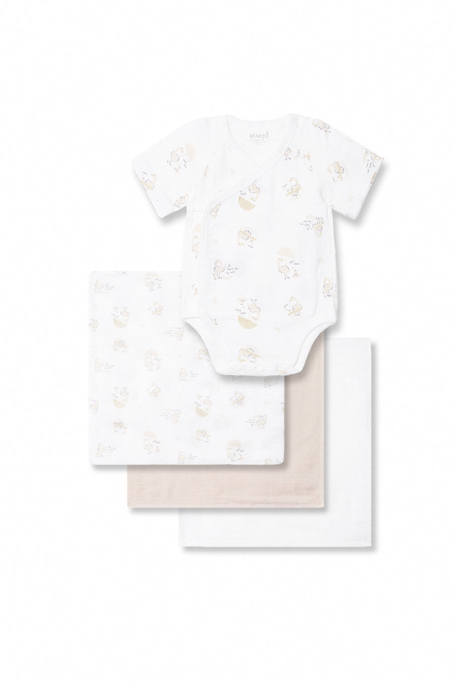Set Regalo Neonato 4 Pezzi in Bamboo