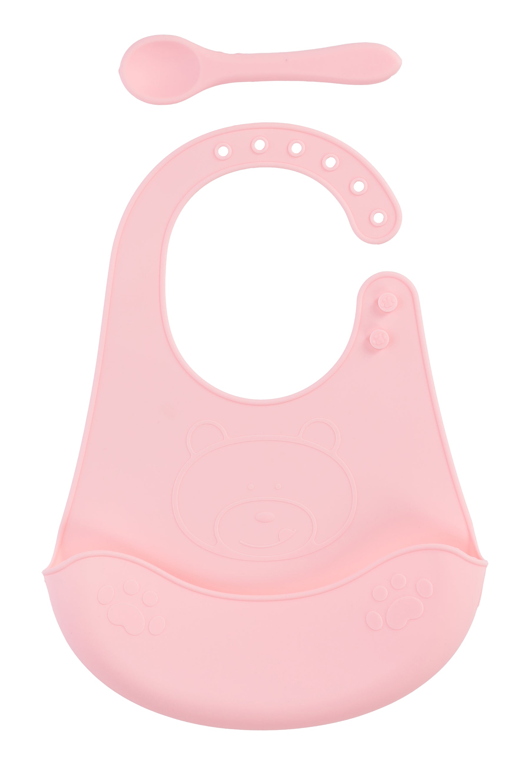 Set Pappa in Silicone con Bavaglino e Cucchiaio