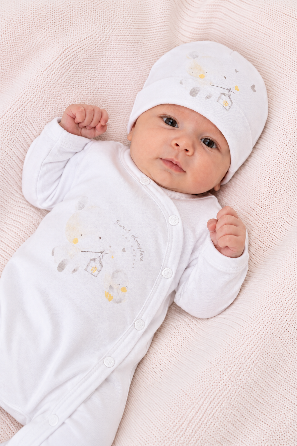 Berretto Neonato Unisex in Puro Cotone