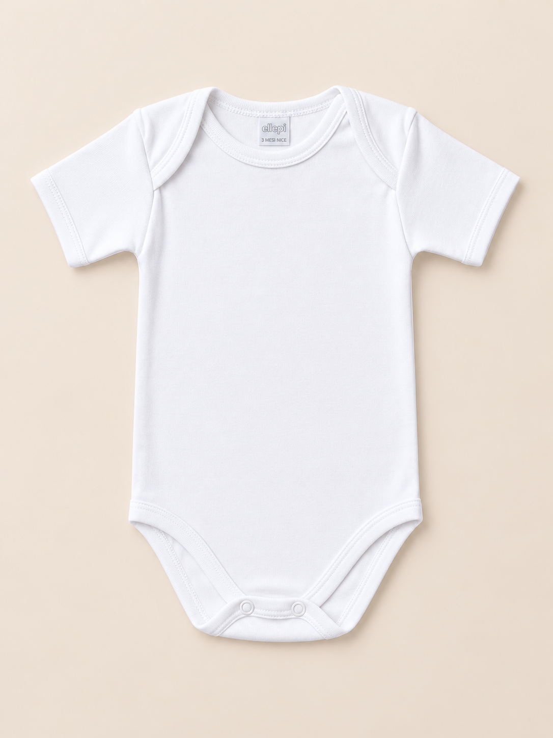 Set 6 Body Neonato Unisex Scollo Americano in Costina di Cotone Manica Corta