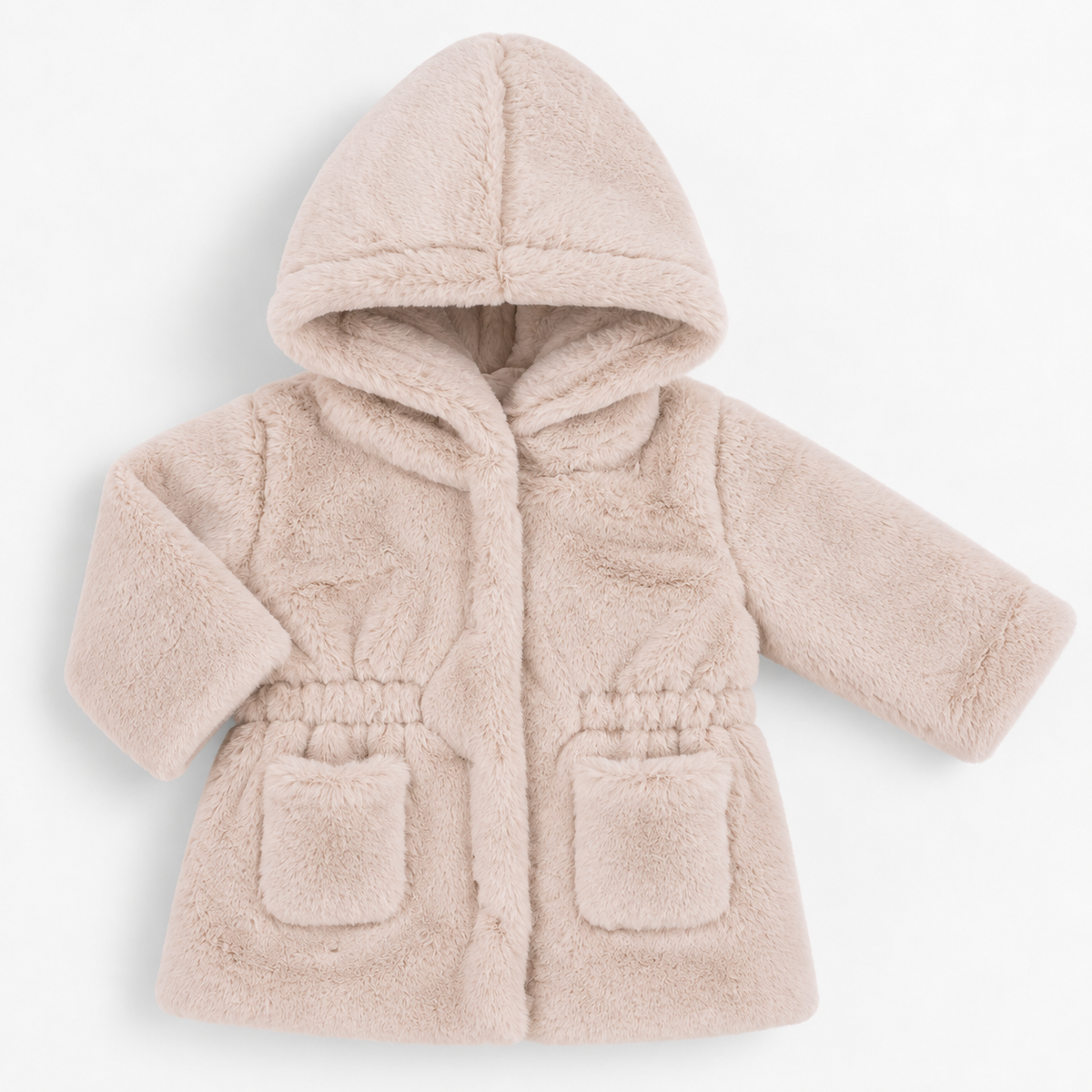 Cappottino Bimba EMC in Ecopelliccia con Cappuccio e Tasche