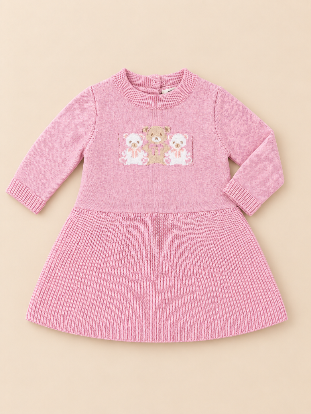 Vestitino Bimba EMC in Maglia Rosa con Tre Orsetti