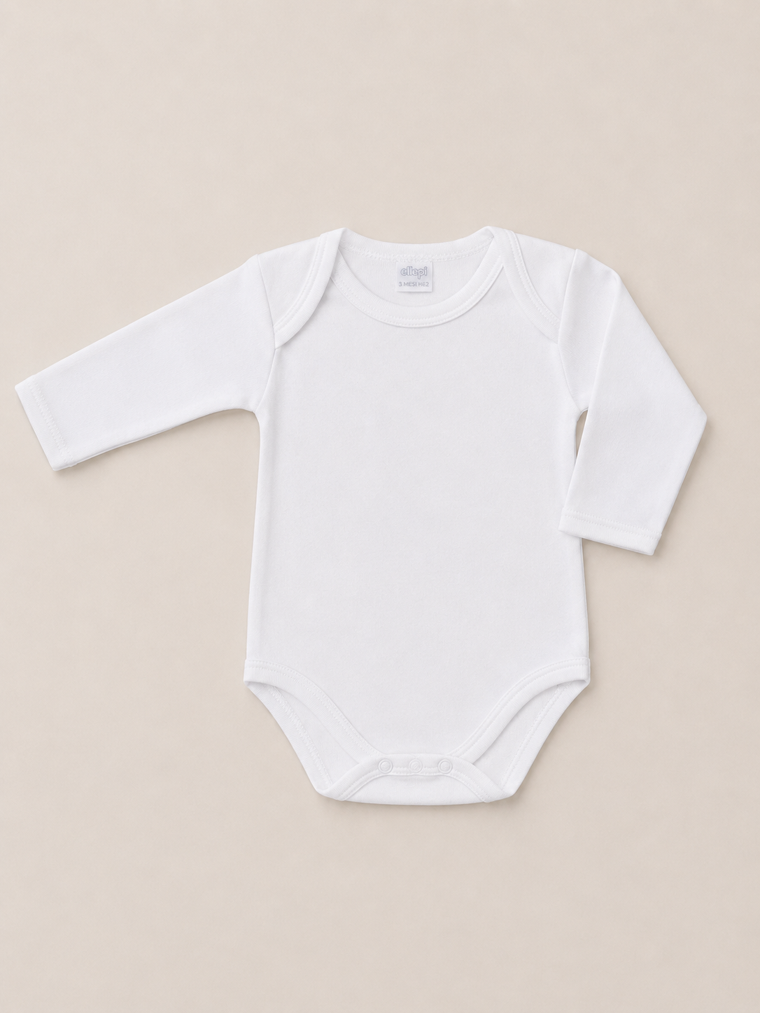 Set 6 Body Neonato Unisex Scollo Americano in Costina di Cotone Manica Lunga