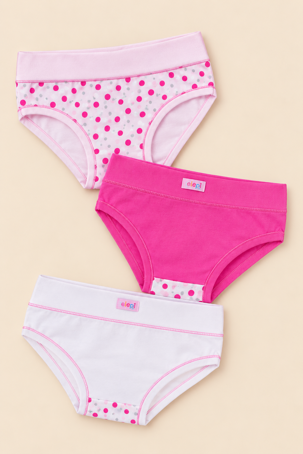 Set 6 Slip Bambina in Cotone Elasticizzato