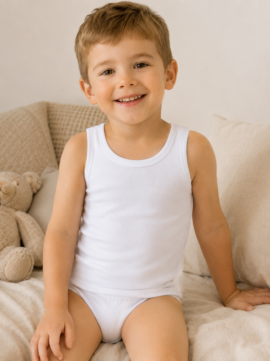 Set 3 Canotte Bambino in Caldo Cotone
