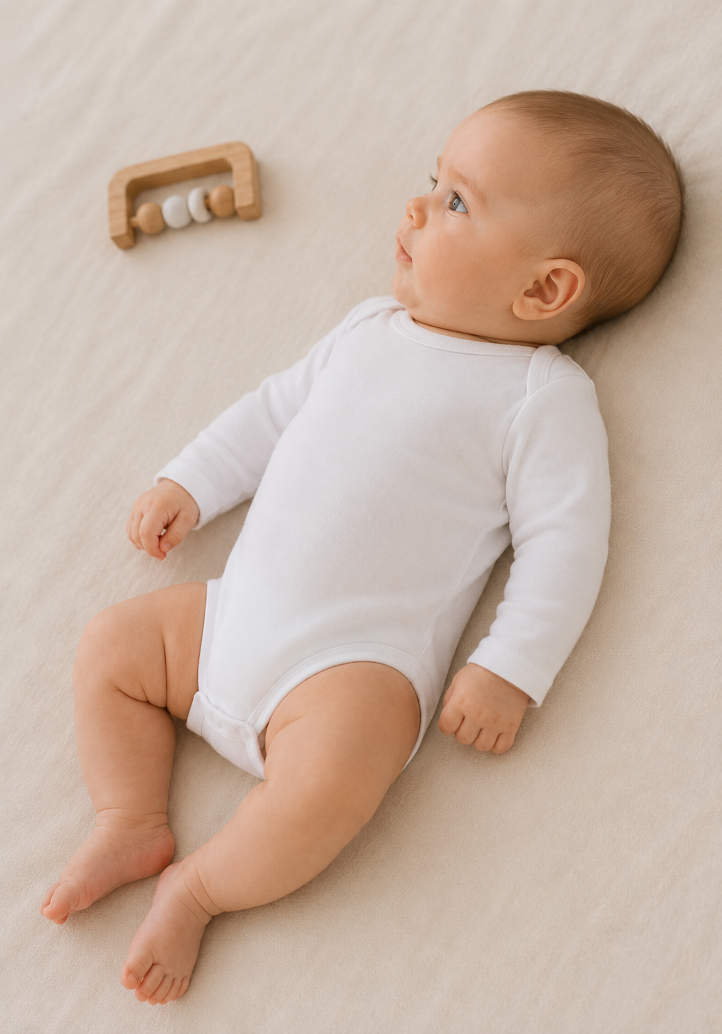 Set 6 Body Neonato Unisex Scollo Americano in Caldo Cotone Manica Lunga