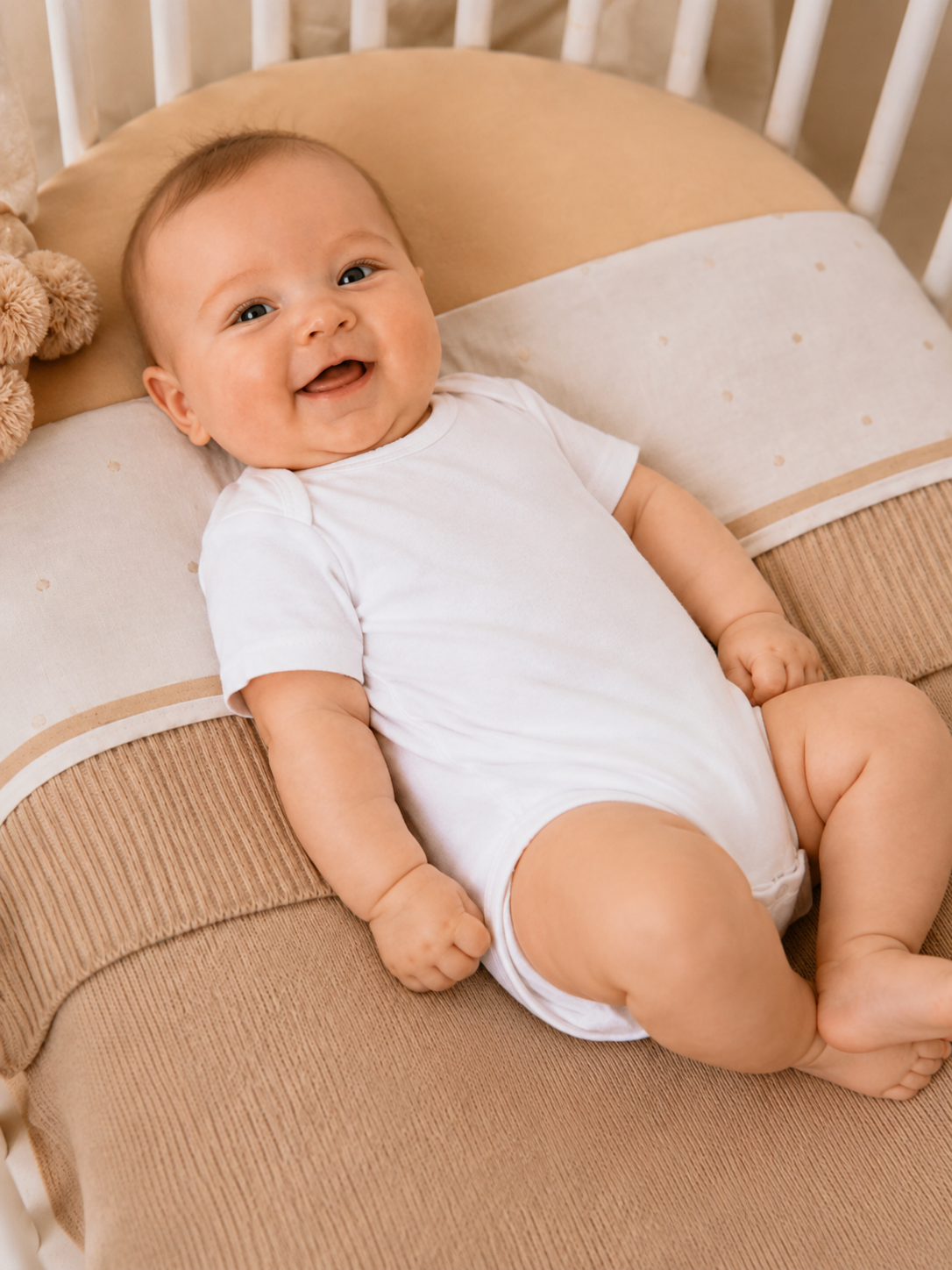 Set 6 Body Neonato Unisex Scollo Americano in Caldo Cotone Manica Corta