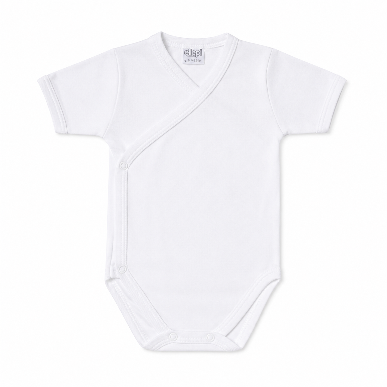 Set 3 Body Neonato Unisex in Costina di Cotone con Apertura a Portafoglio