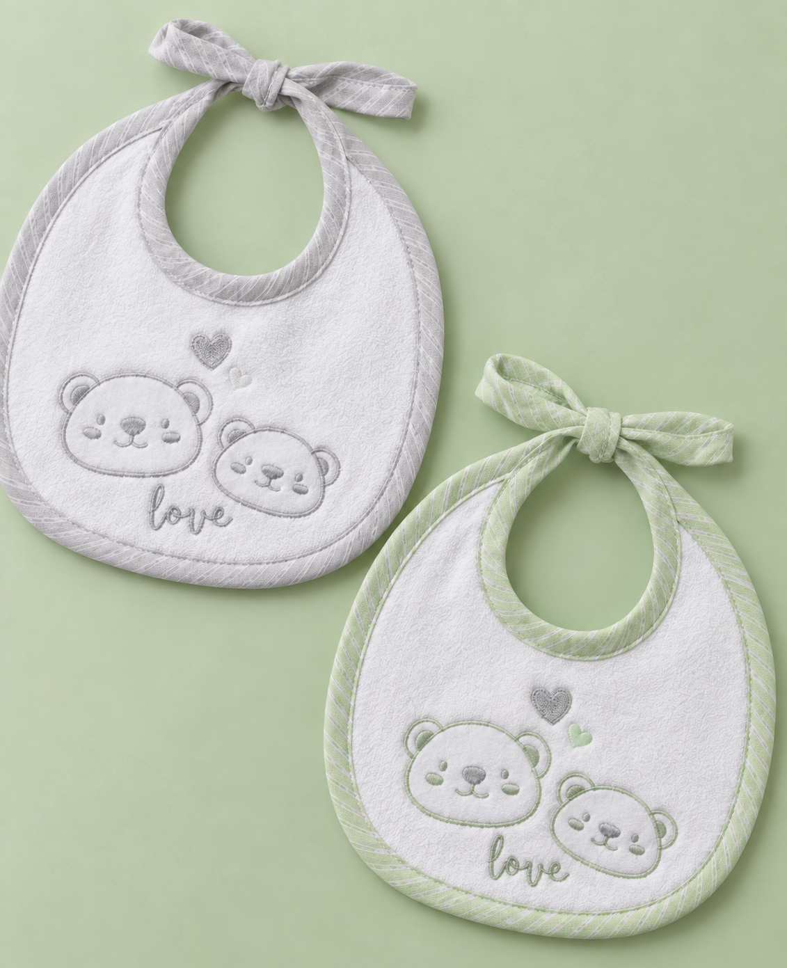 Set da 6 Bavaglini Tondi Orsetti Fantasie Assortite