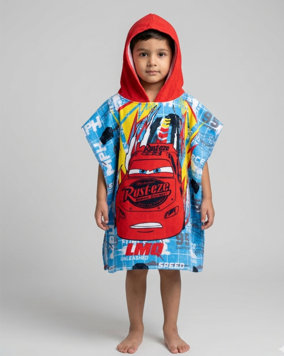 Poncho Mare Bambino in Spugna di Cotone Saetta McQueen