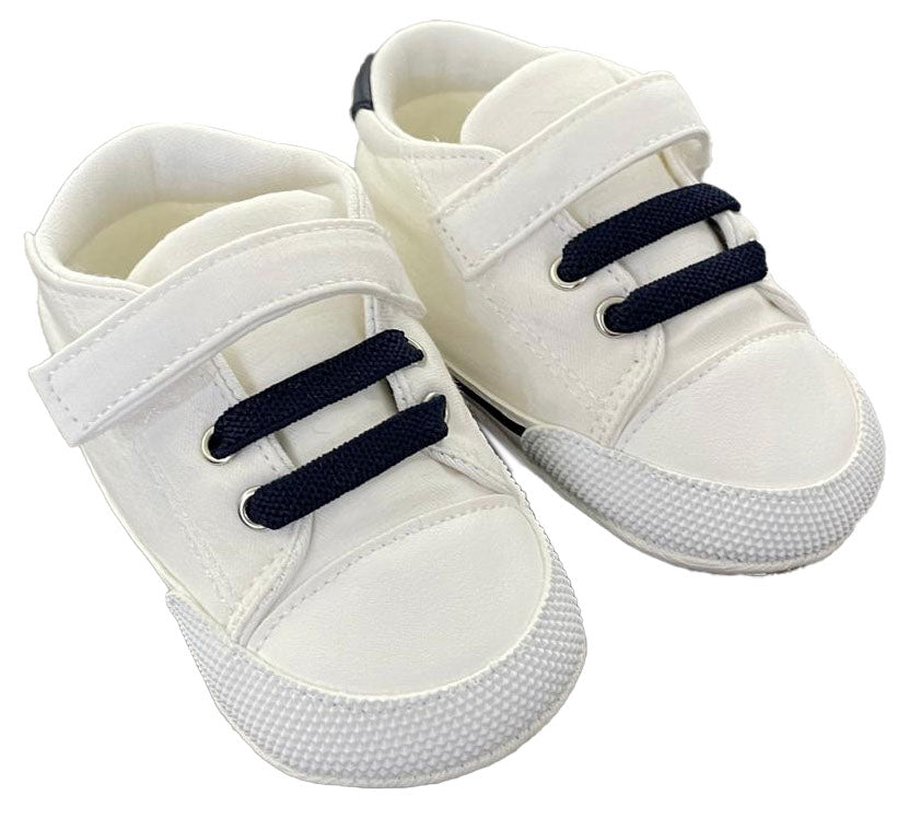 Sneakers Primi Passi Bambino/a Blu Navy e Bianche in Tela