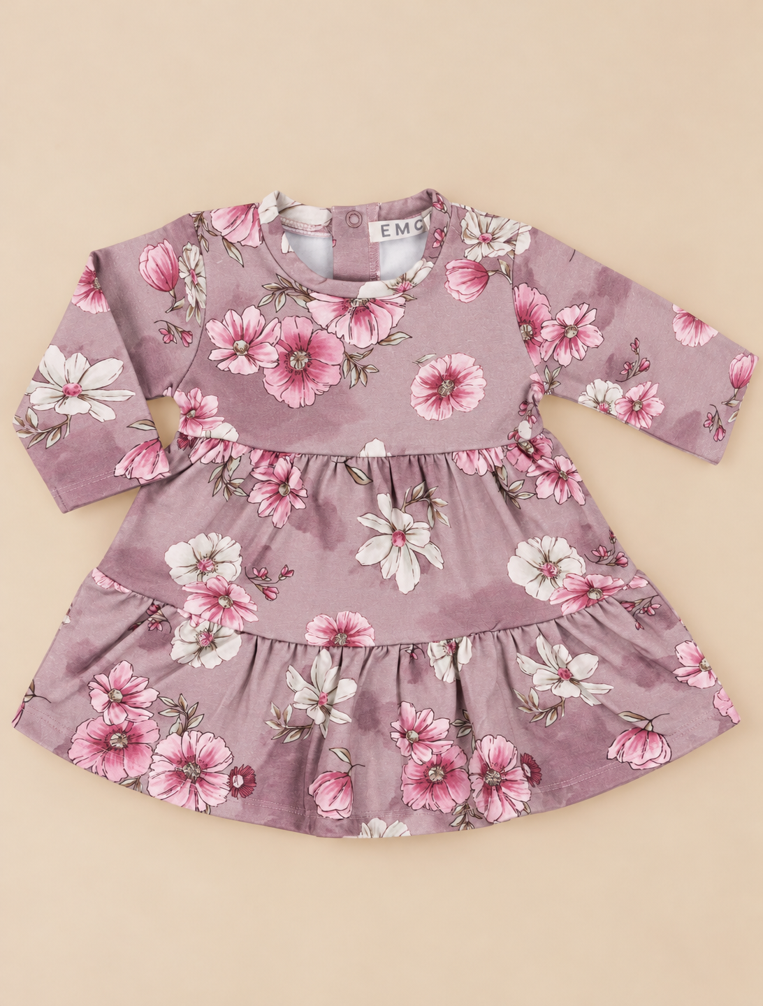 Abito Bambina Manica Lunga con Fiori