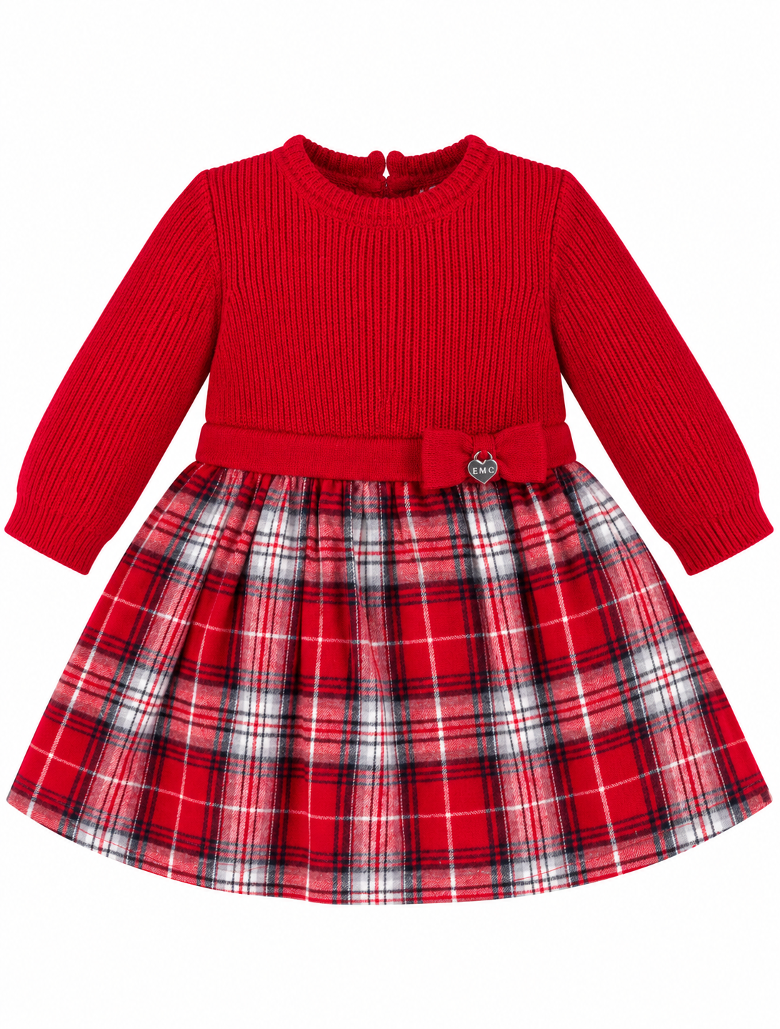 Vestitino Bimba EMC Rosso con Gonna in Tartan