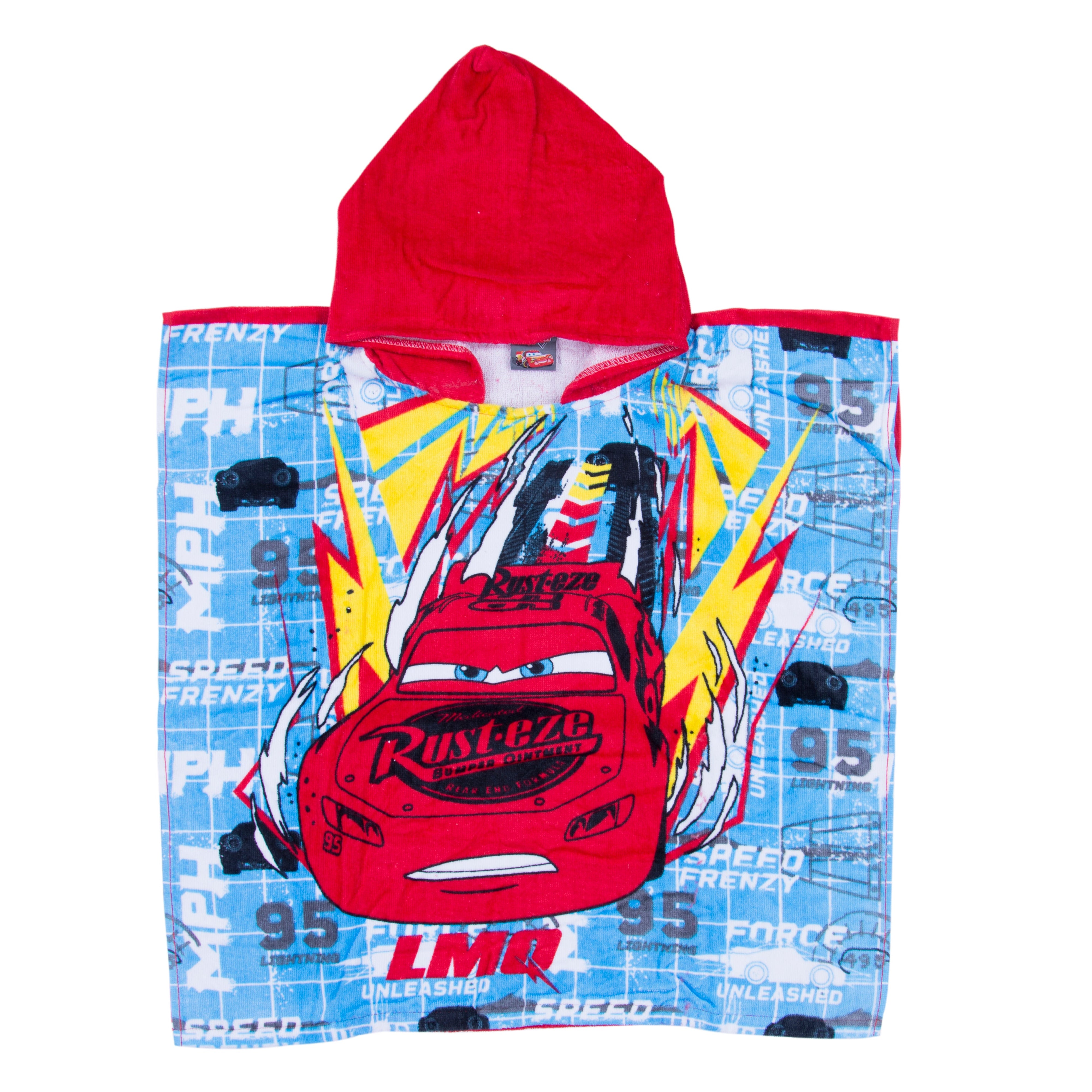 Poncho Mare Bambino in Spugna di Cotone Saetta McQueen