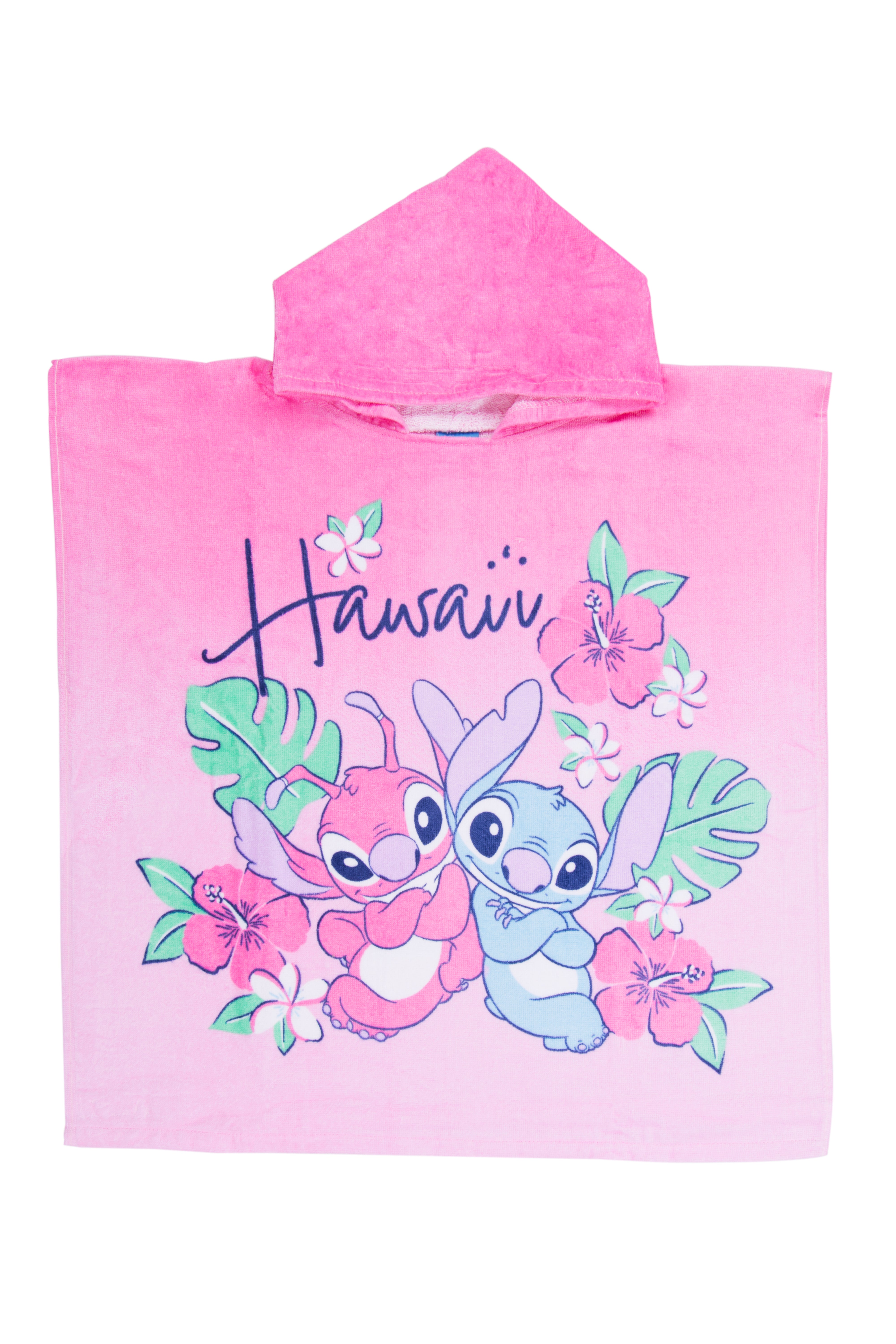 Poncho Mare Bambina Disney Angel & Stitch in Spugna di Cotone