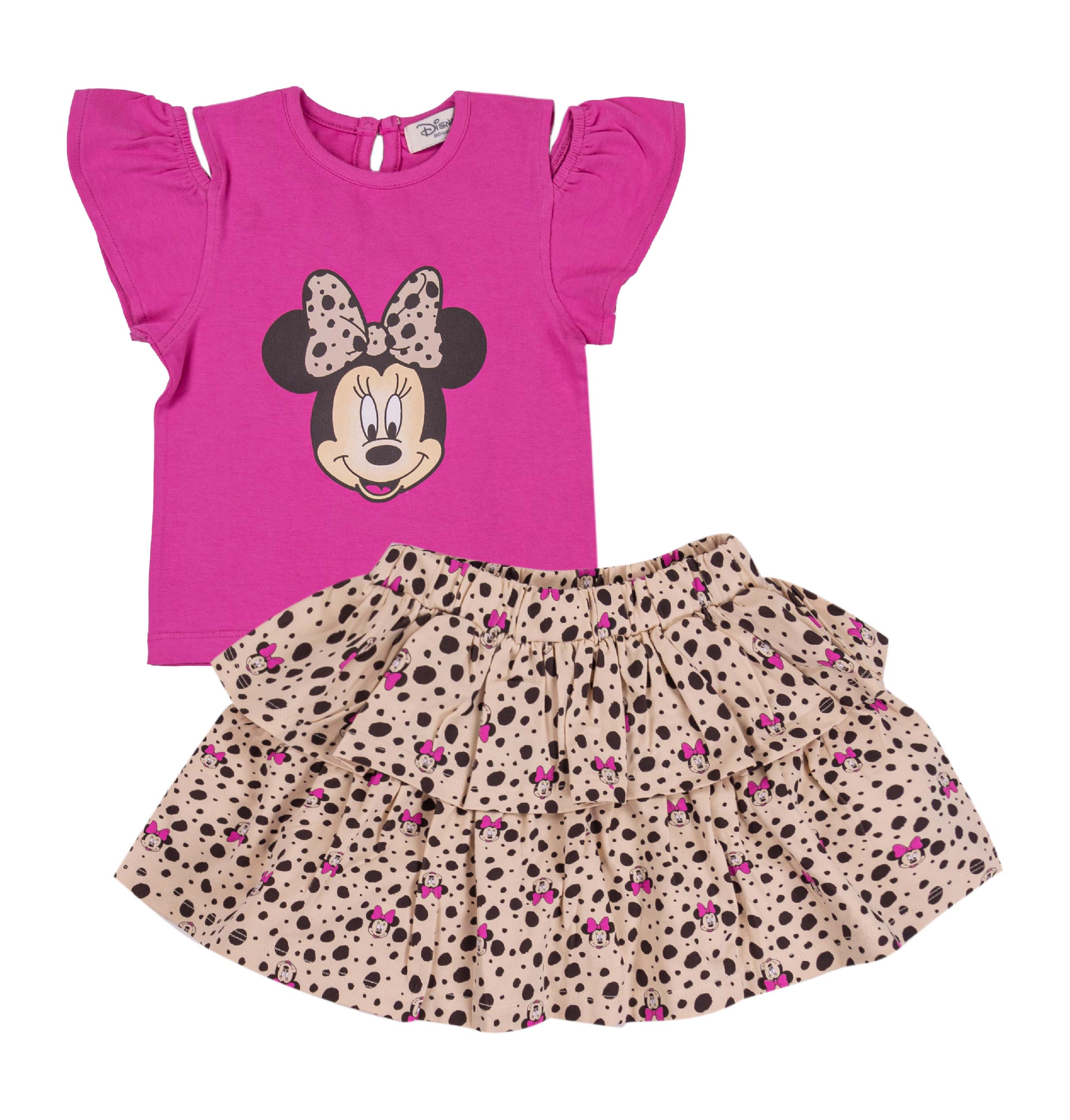 Completo Bimba Disney by EMC | T-shirt Minnie Fucsia e Gonna a Balze